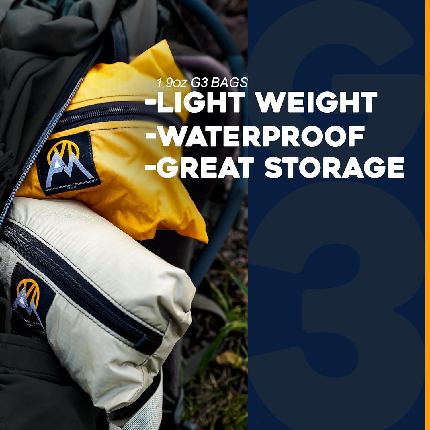 Bolsa de Almacenamiento VIAM Outdoors 5 Piezas Impermeable Marrón