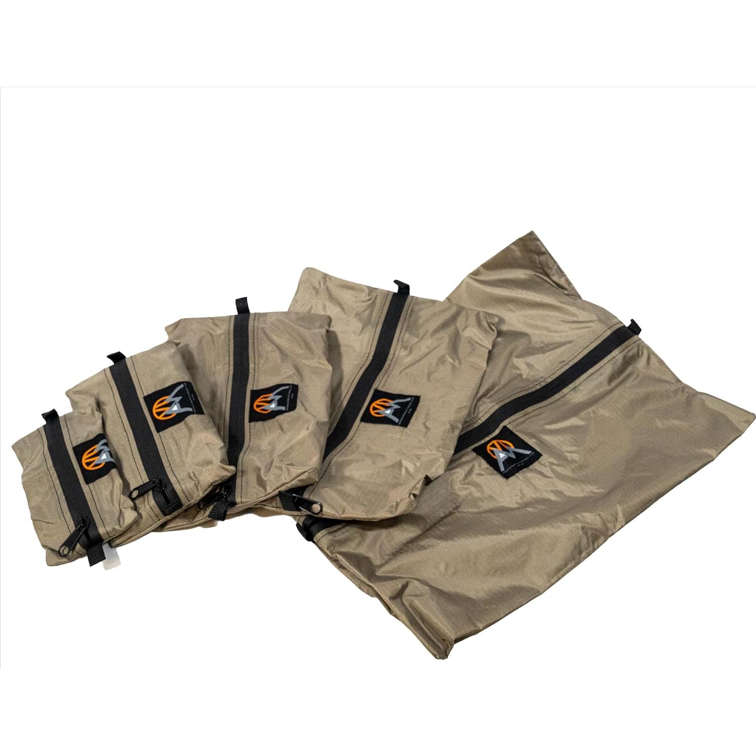 Bolsa de Almacenamiento VIAM Outdoors 5 Piezas Impermeable Marrón