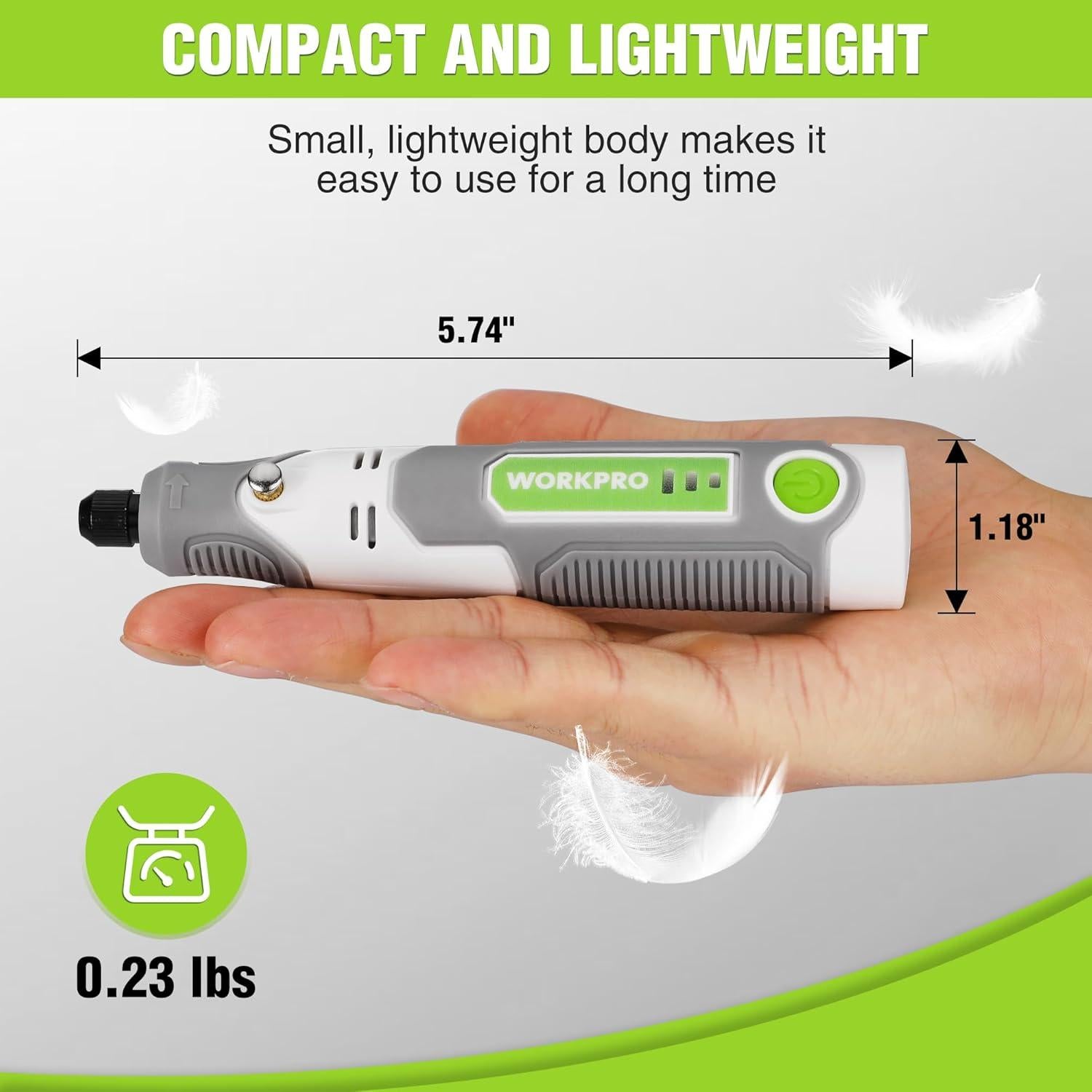 Herramienta Rotativa Inalámbrica Workpro 71 Accesorios 3 Velocidades