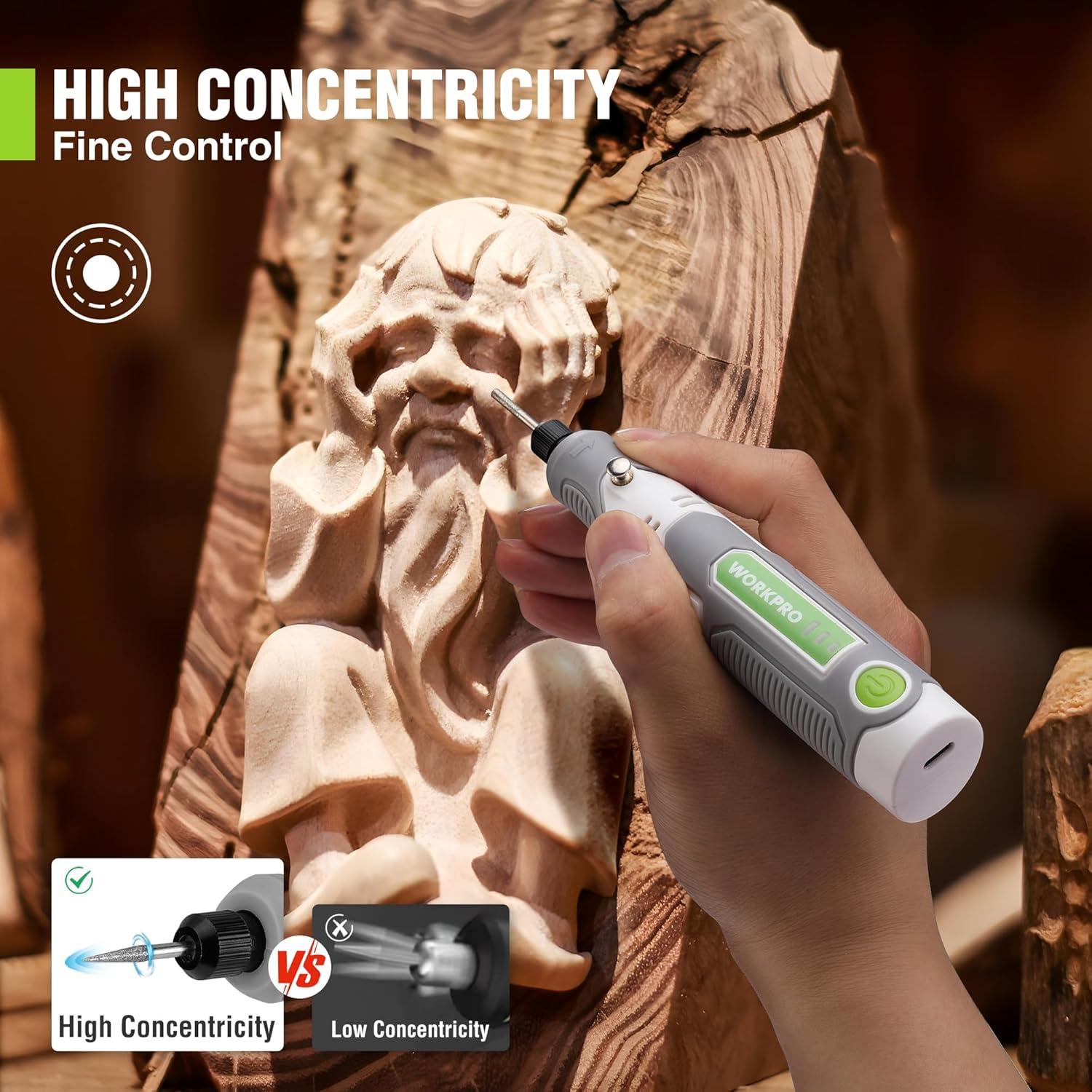 Herramienta Rotativa Inalámbrica Workpro 71 Accesorios 3 Velocidades