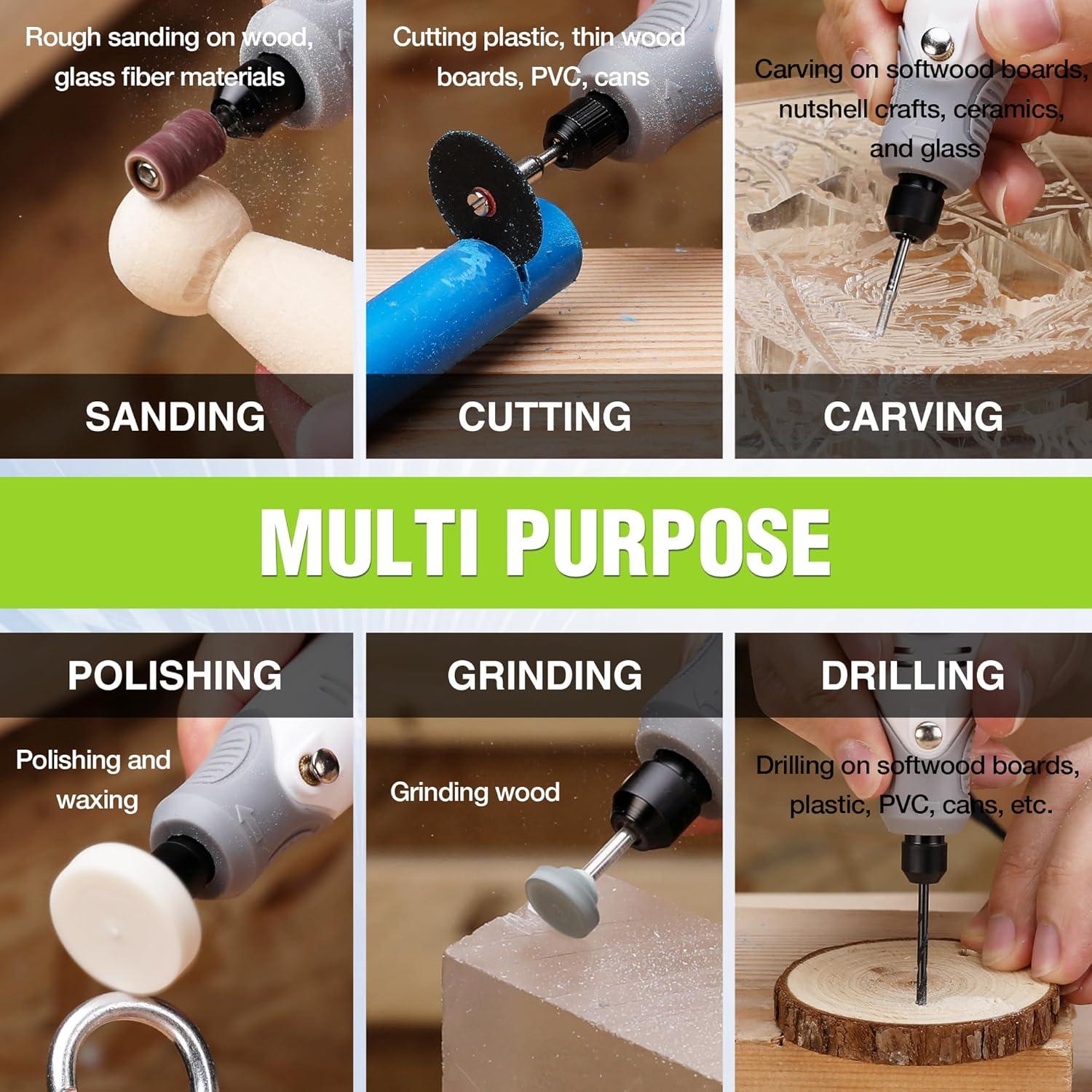 Herramienta Rotativa Inalámbrica Workpro 71 Accesorios 3 Velocidades