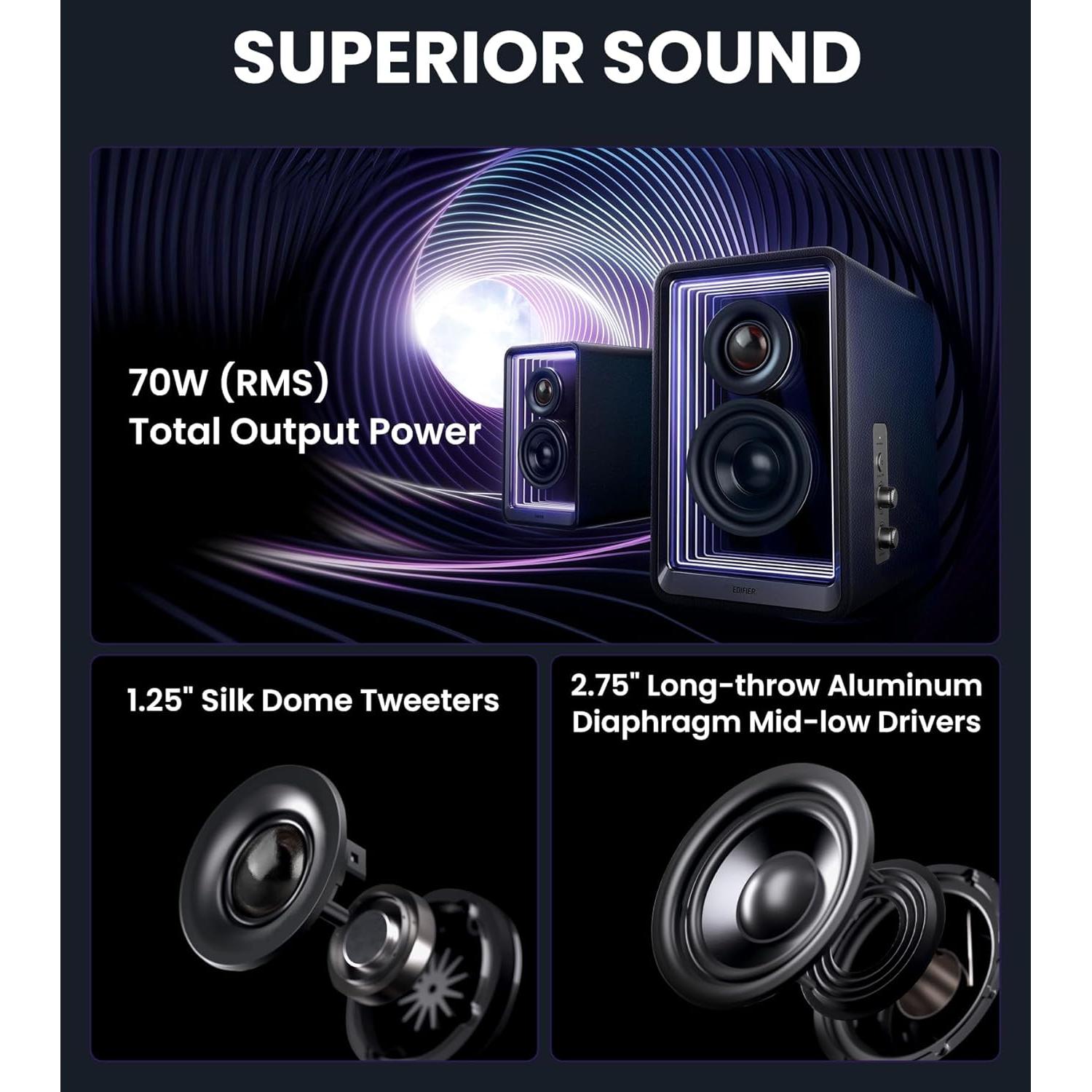 Paquete Edifier QR65 + R1: Altavoces y Auriculares Inalámbricos