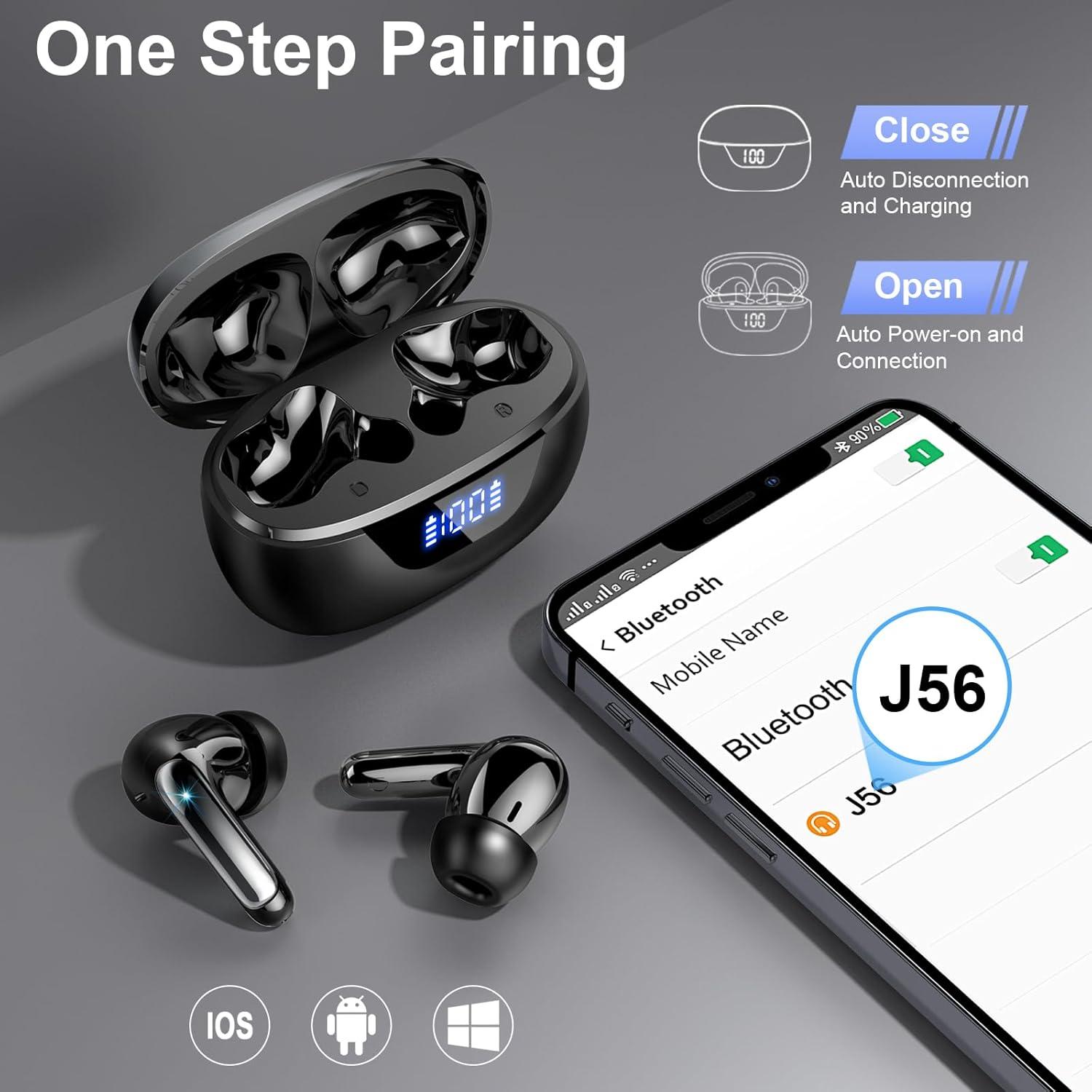 Auriculares Inalámbricos Motost J56 Bluetooth 5.3 48H IP7