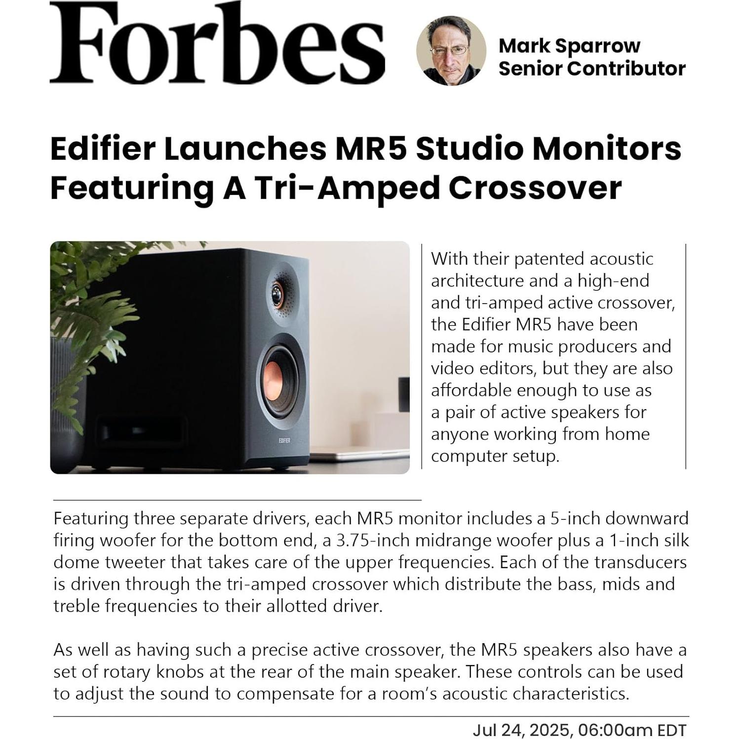 Altavoces Edifier MR5 2.0 Inalámbricos 110W Negro