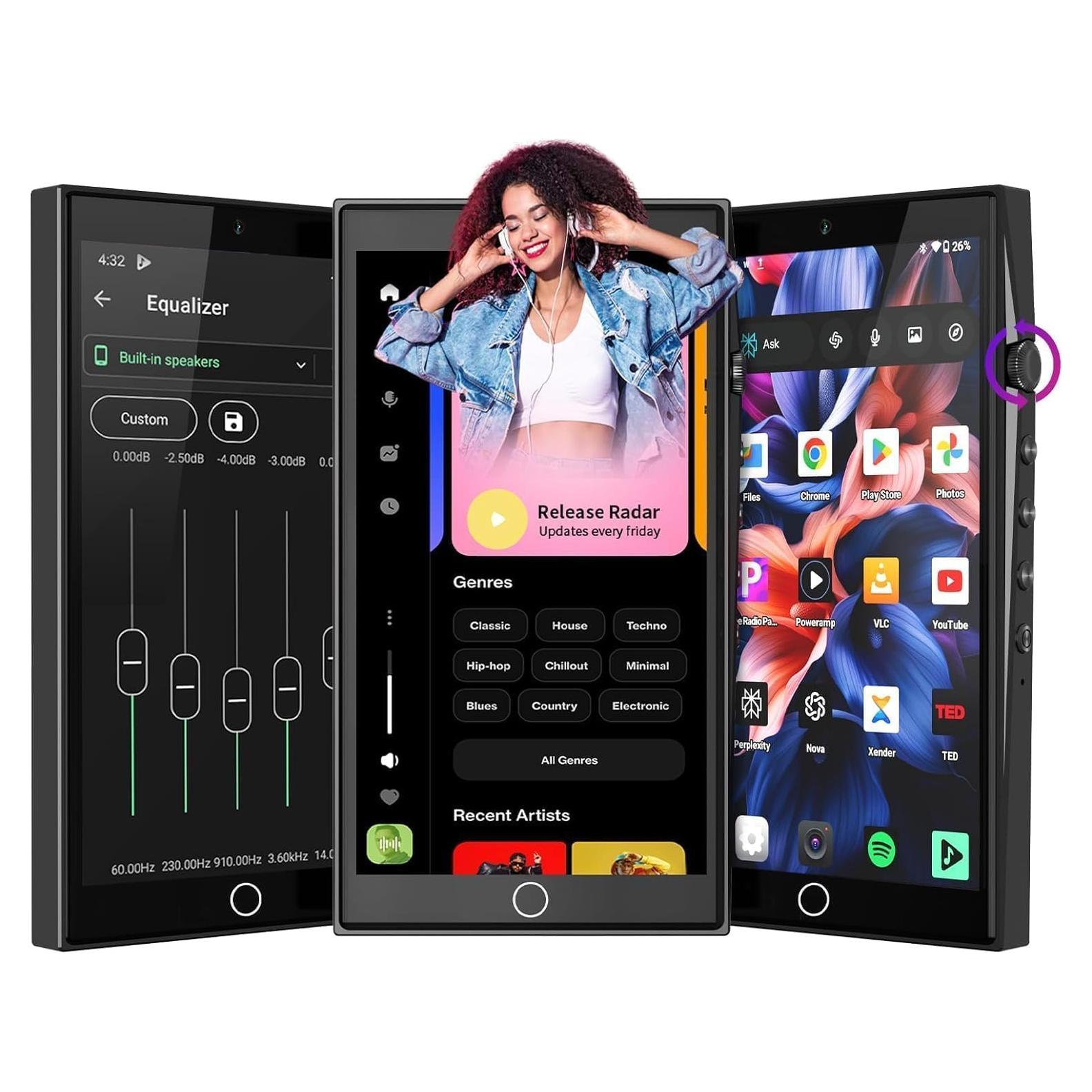 Reproductor MP3 Android 13 YEOODOP 192GB Bluetooth WiFi