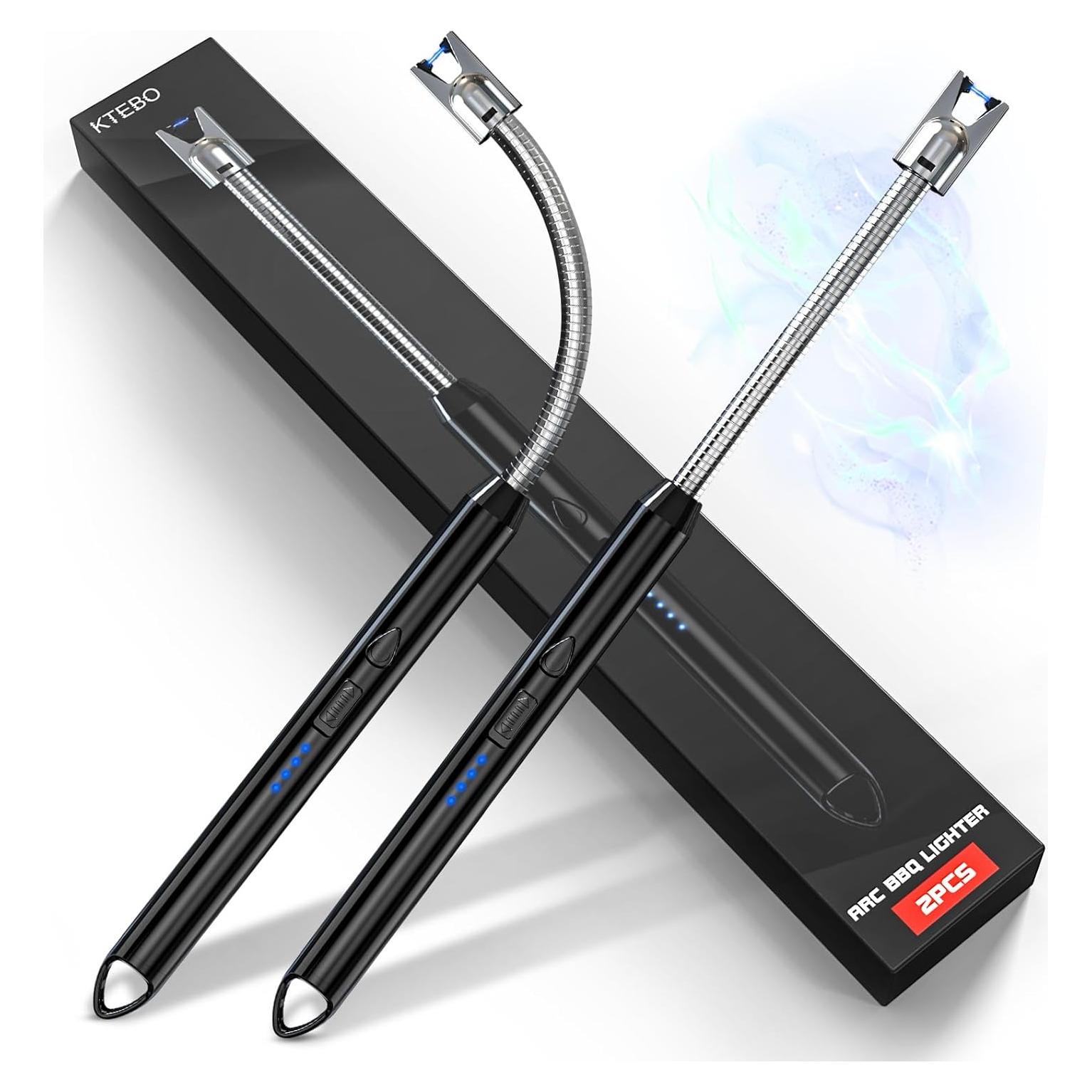 Paquete de 2 Encendedores Eléctricos KTEBO PRO USB 30 cm