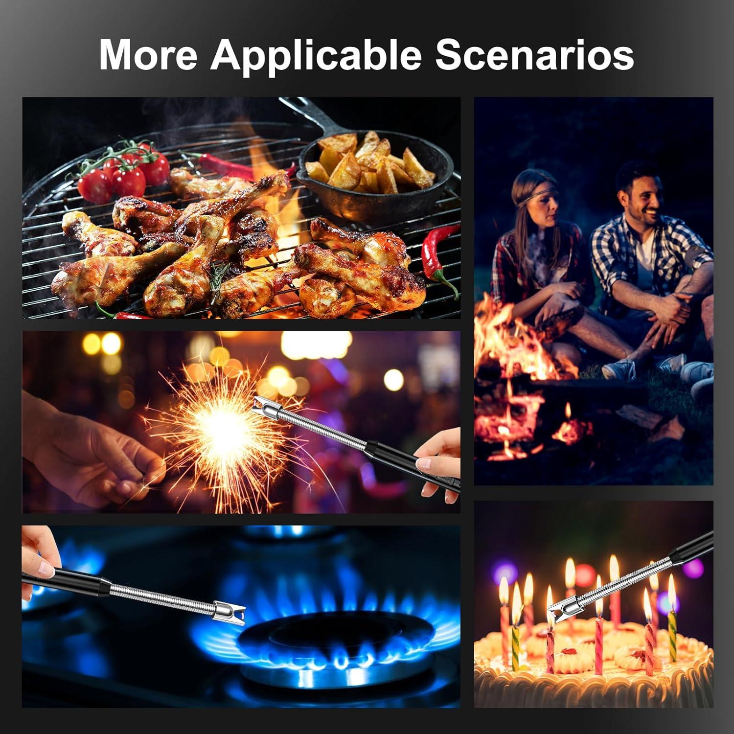 Paquete de 2 Encendedores Eléctricos KTEBO PRO USB 30 cm