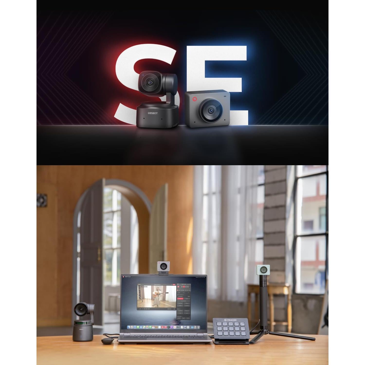 Cámara Web OBSBOT Meet SE 1080p 100FPS Verde con IA