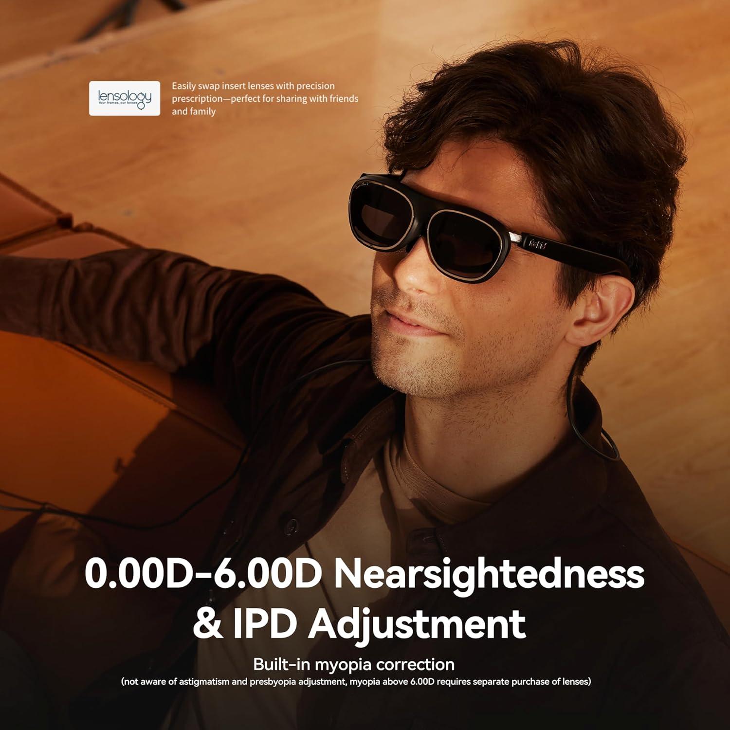 Gafas AR Rokid Max2 Plateadas 360" Micro-OLED 120Hz