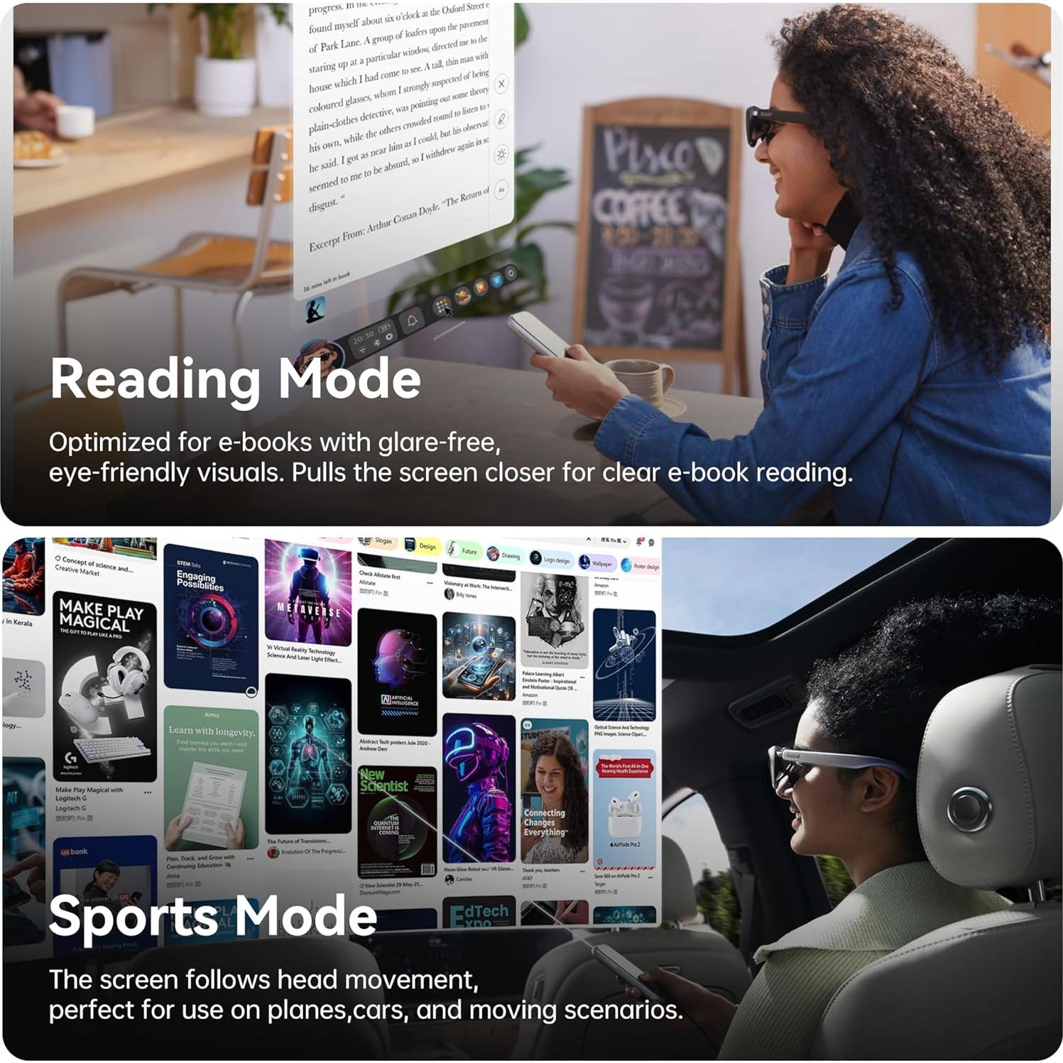 Gafas AR Rokid Max2 Plateadas 360" Micro-OLED 120Hz