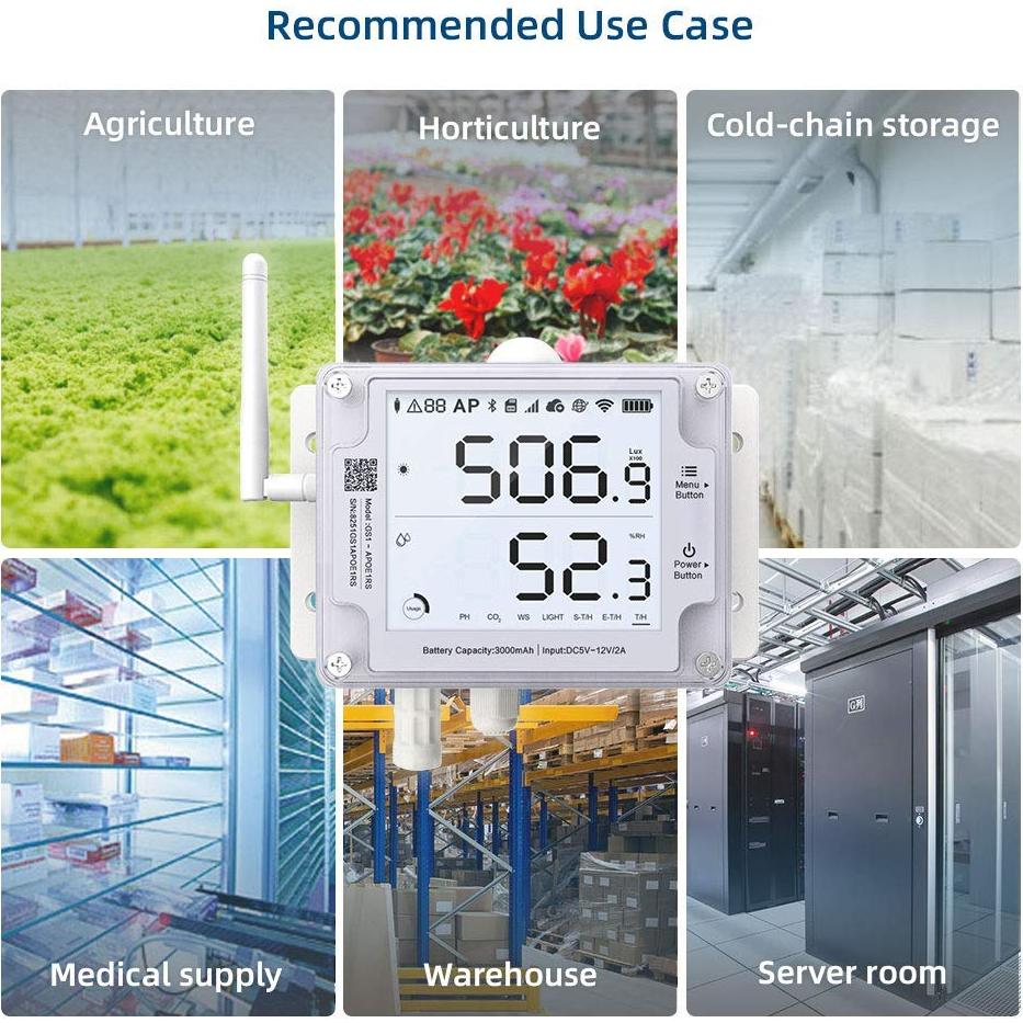 Termómetro Higrómetro WiFi UbiBot GS1-AETH1RS + Sirena