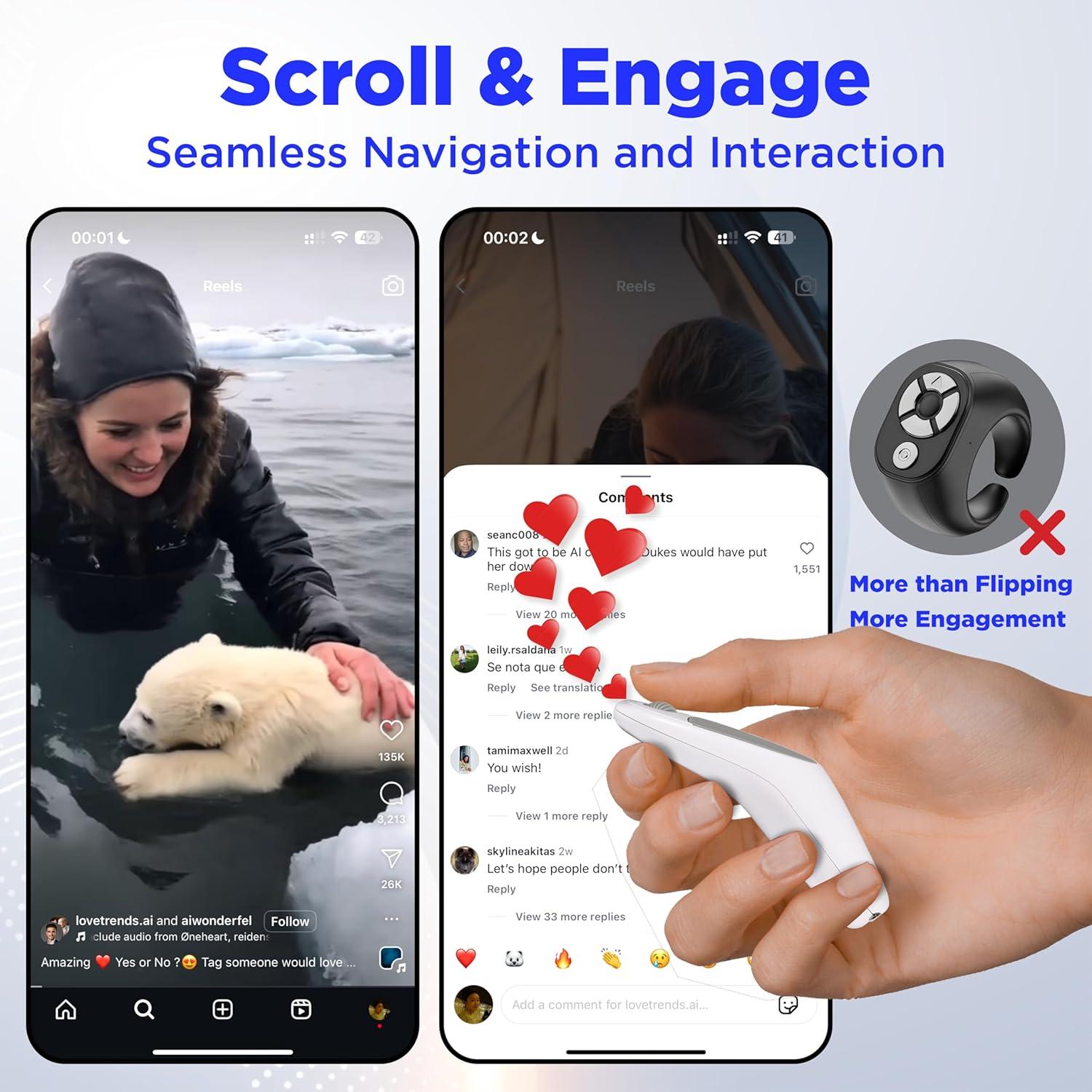 Control Remoto Multifuncional Rong Tronic para TikTok y eBooks