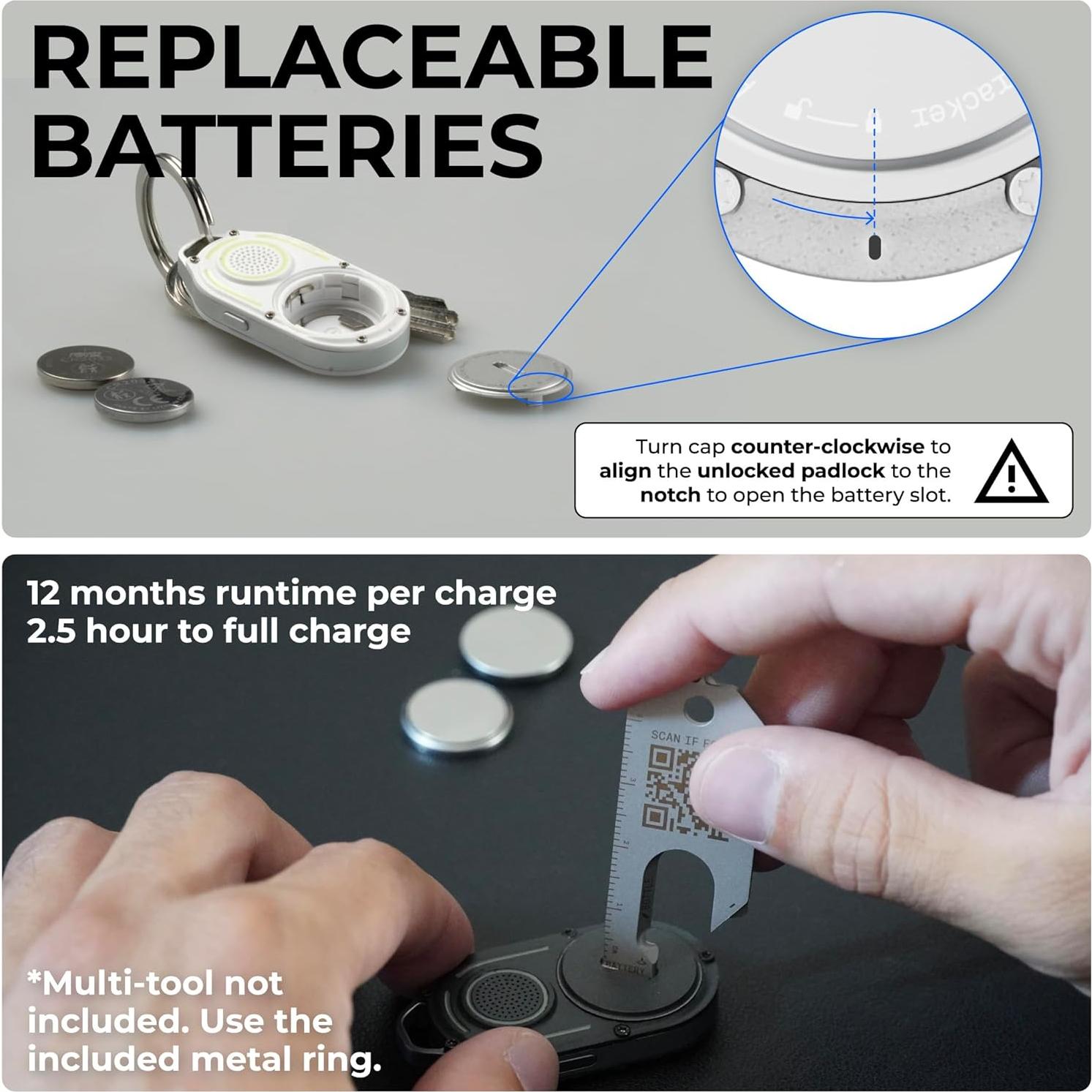 Localizador Bluetooth Rolling Square AirNotch Pro - Blanco