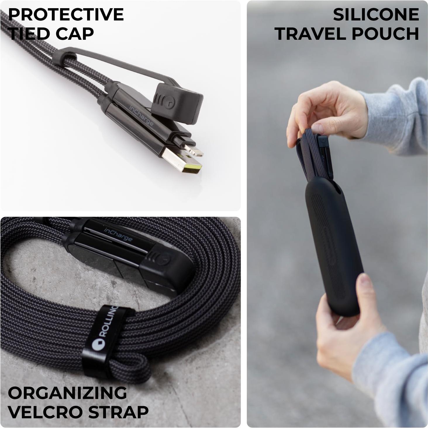 Cable de Carga Múltiple Rolling Square inCharge XL 100W 2m