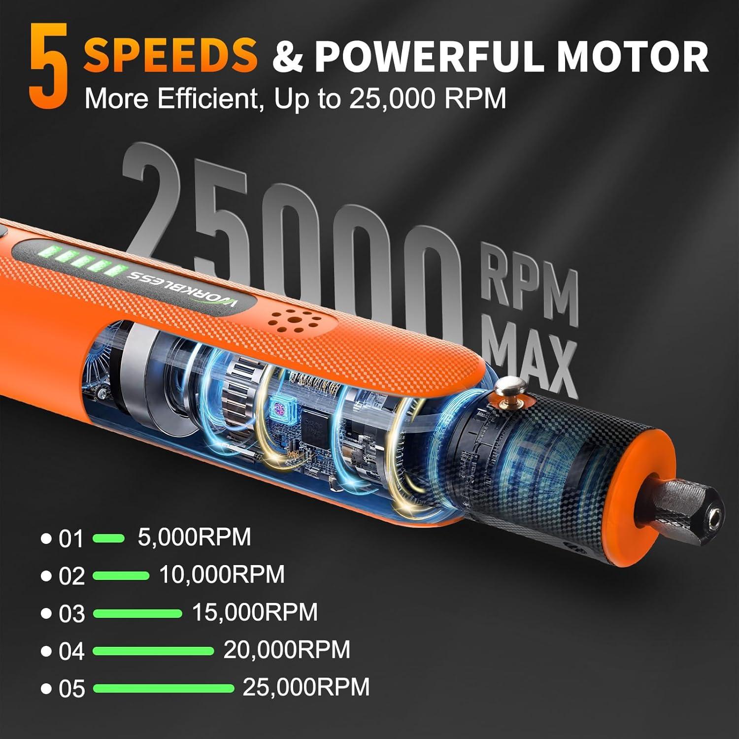 Herramienta Rotativa Inalámbrica WorkBless 8V 103 Accesorios