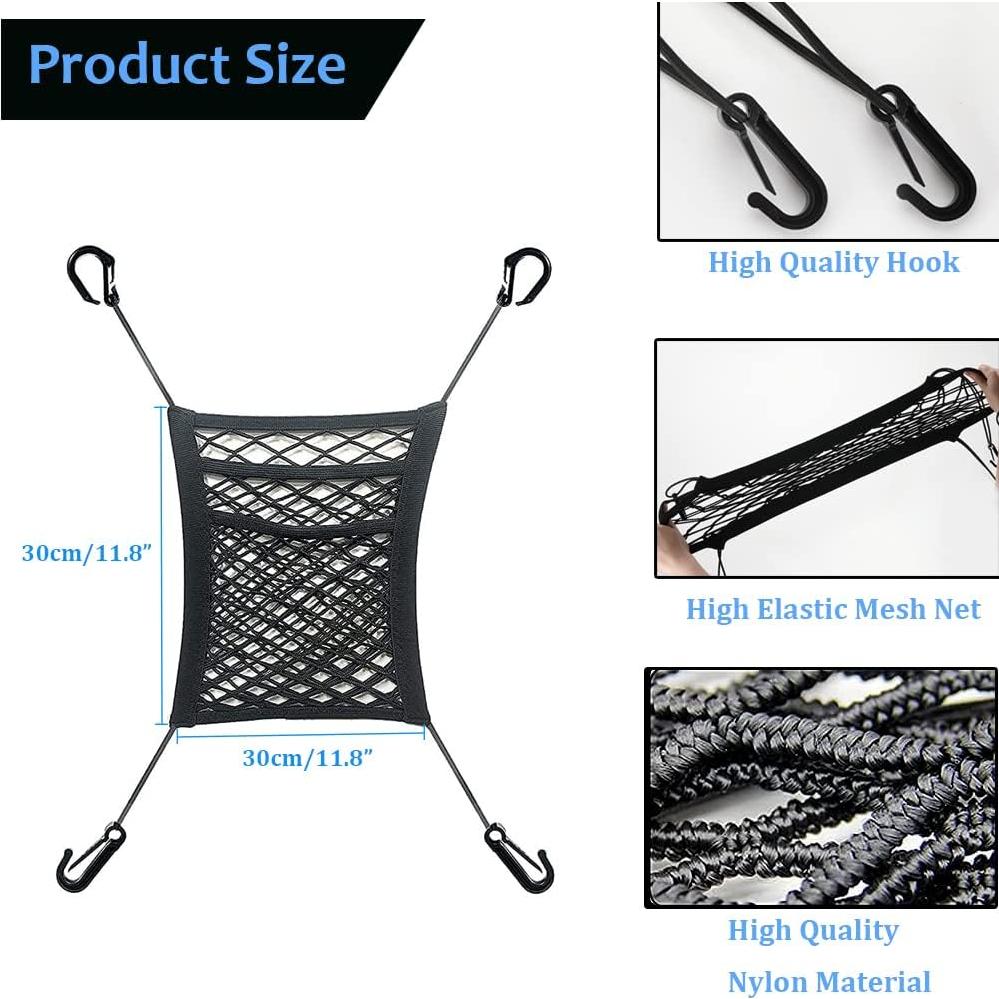 Organizador de Malla para Auto Pincuttee Negro 30x30cm