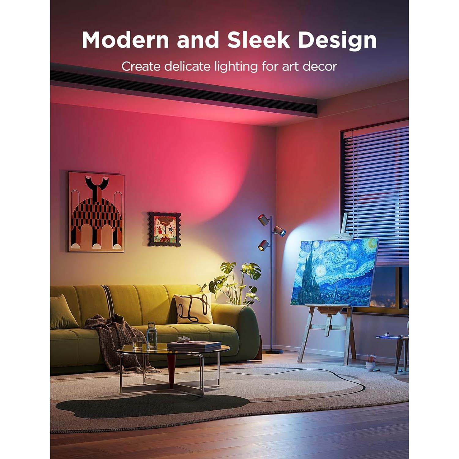 Lámpara de Pie Govee H60B2 con 3 Luces Rotativas y 64 Escenas