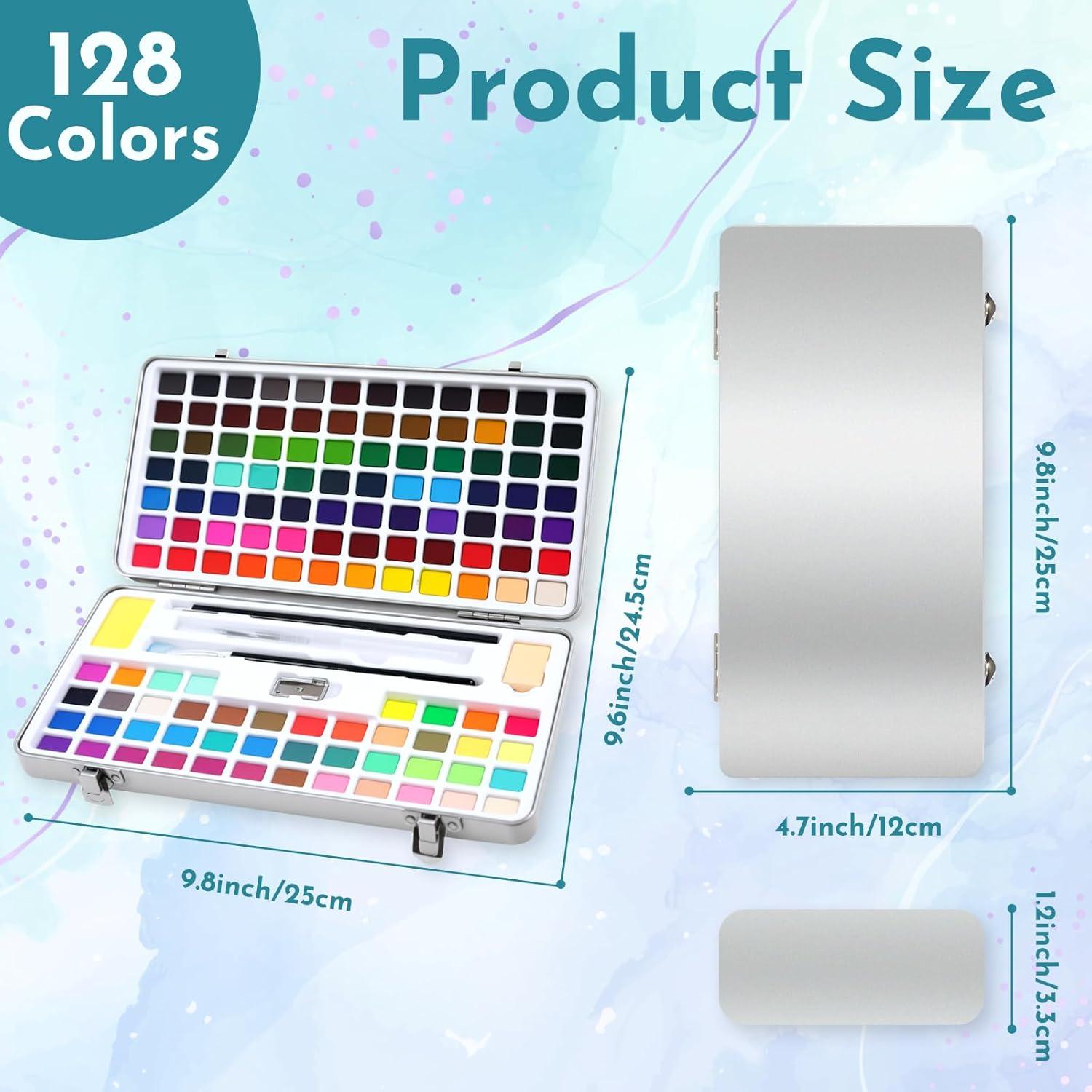 Juego de Pinturas Acuareladas Tavolozza Fine Arts 128 Colores