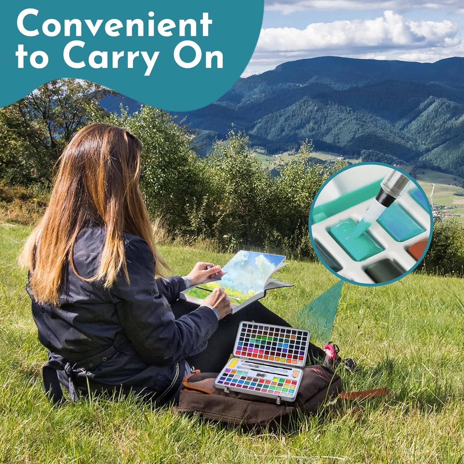 Juego de Pinturas Acuareladas Tavolozza Fine Arts 128 Colores