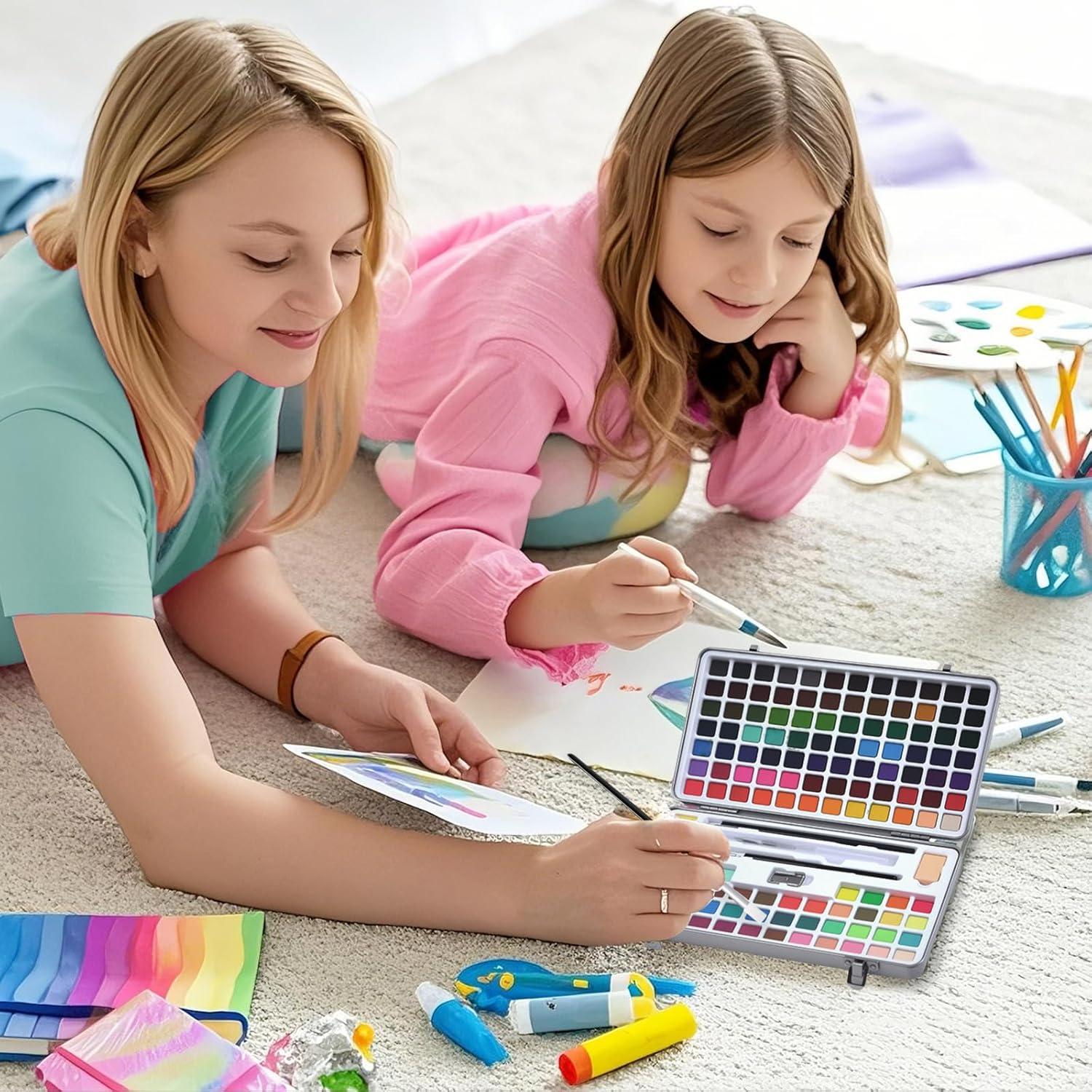 Juego de Pinturas Acuareladas Tavolozza Fine Arts 128 Colores