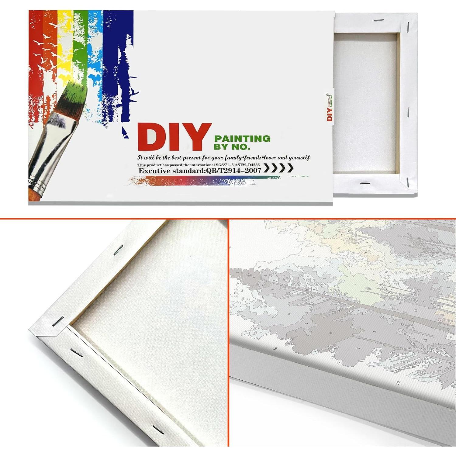 Kit de Pintura por Números JOOZ 20x30 cm Bosque Abstracto