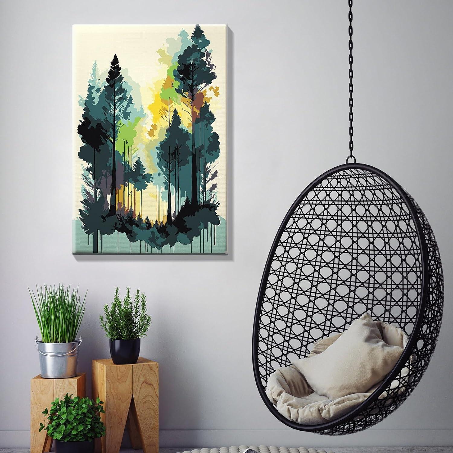 Kit de Pintura por Números JOOZ 20x30 cm Bosque Abstracto