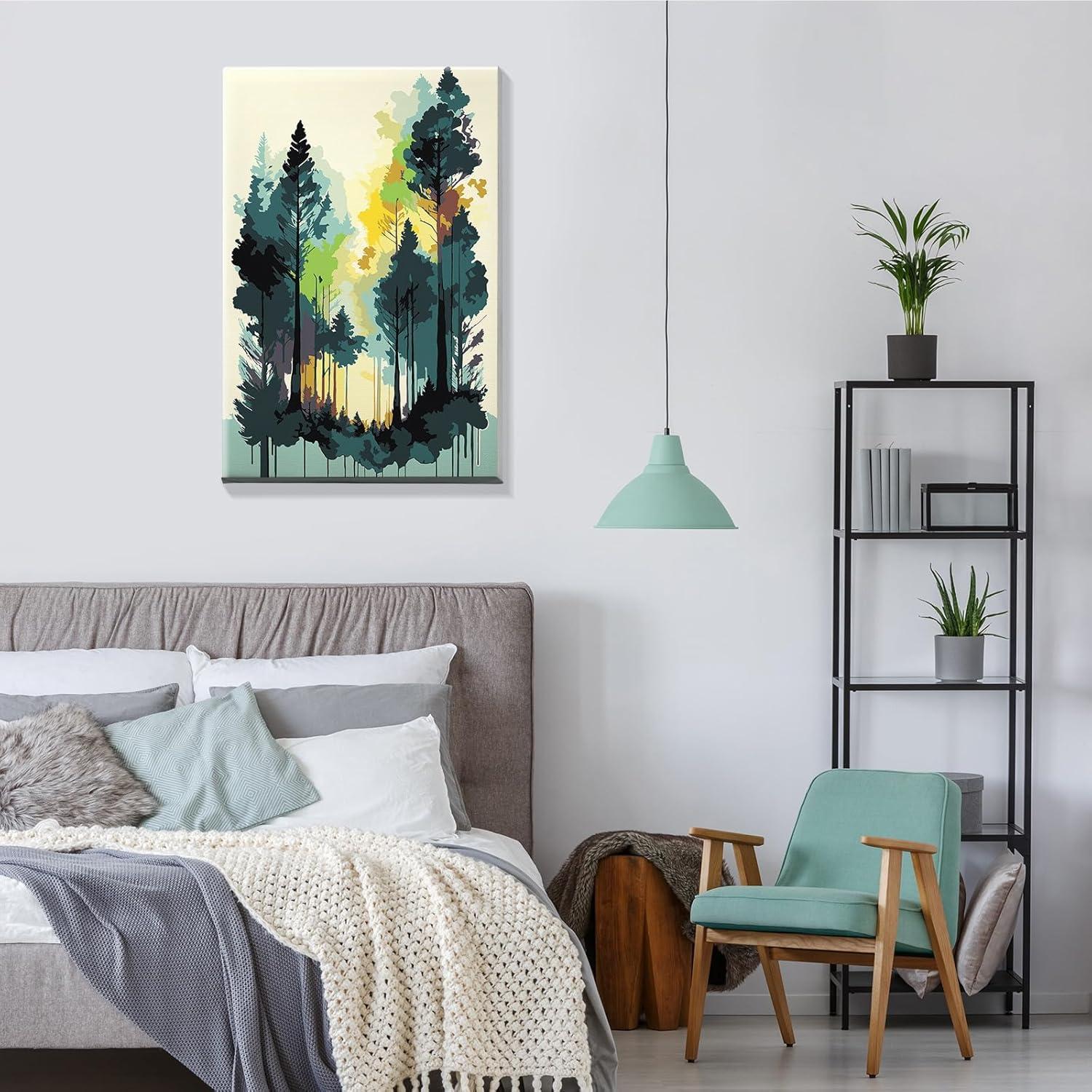 Kit de Pintura por Números JOOZ 20x30 cm Bosque Abstracto