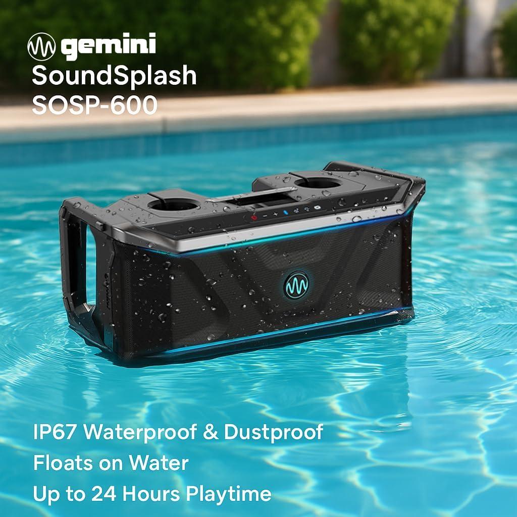 Altavoz Bluetooth Flotante Gemini SoundSplash 300W IP67 24h