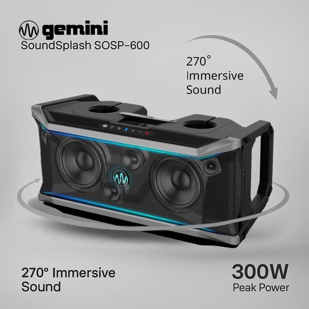 Altavoz Bluetooth Flotante Gemini SoundSplash 300W IP67 24h
