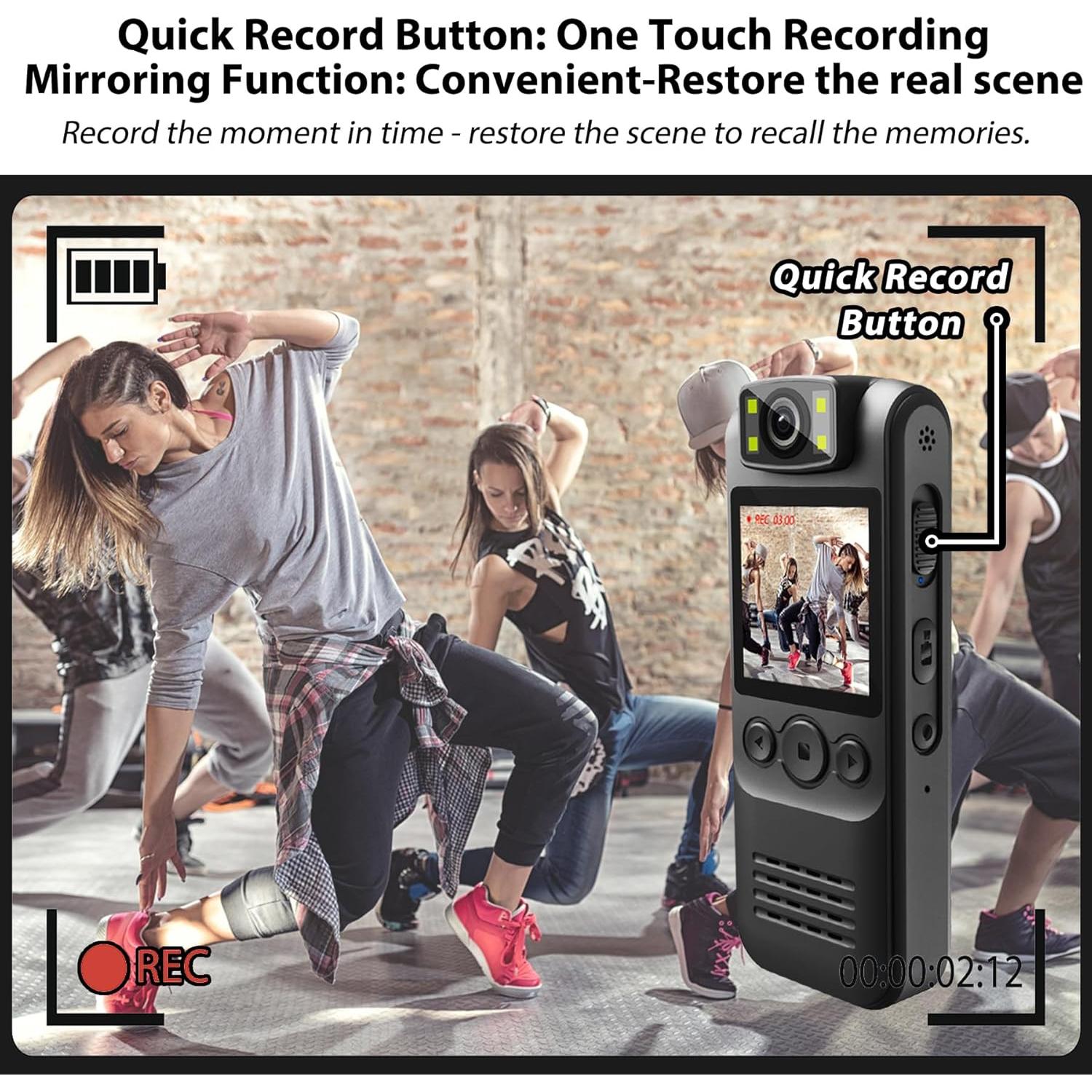 Cámara Corporal HD 1080P Muayb VD01 con Lanyard Magnético