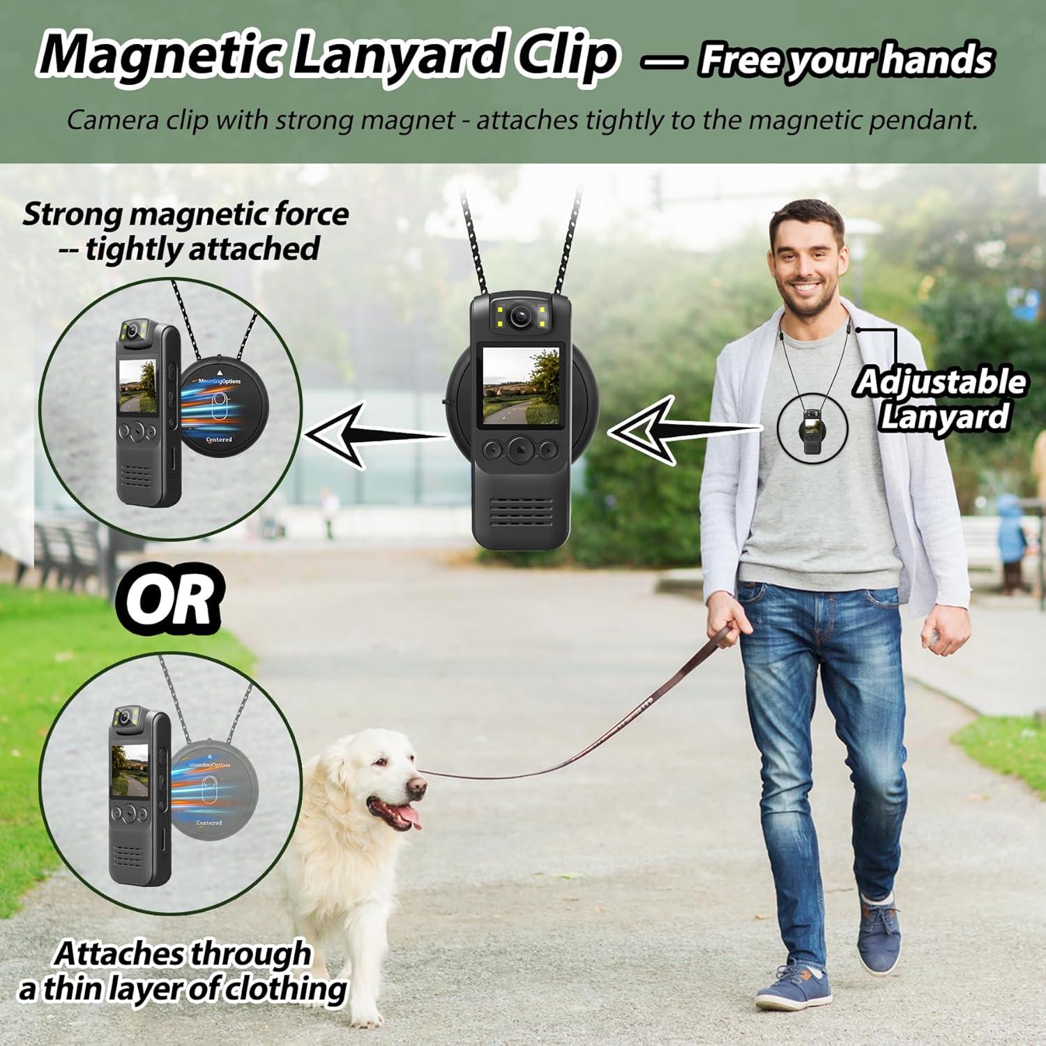 Cámara Corporal HD 1080P Muayb VD01 con Lanyard Magnético