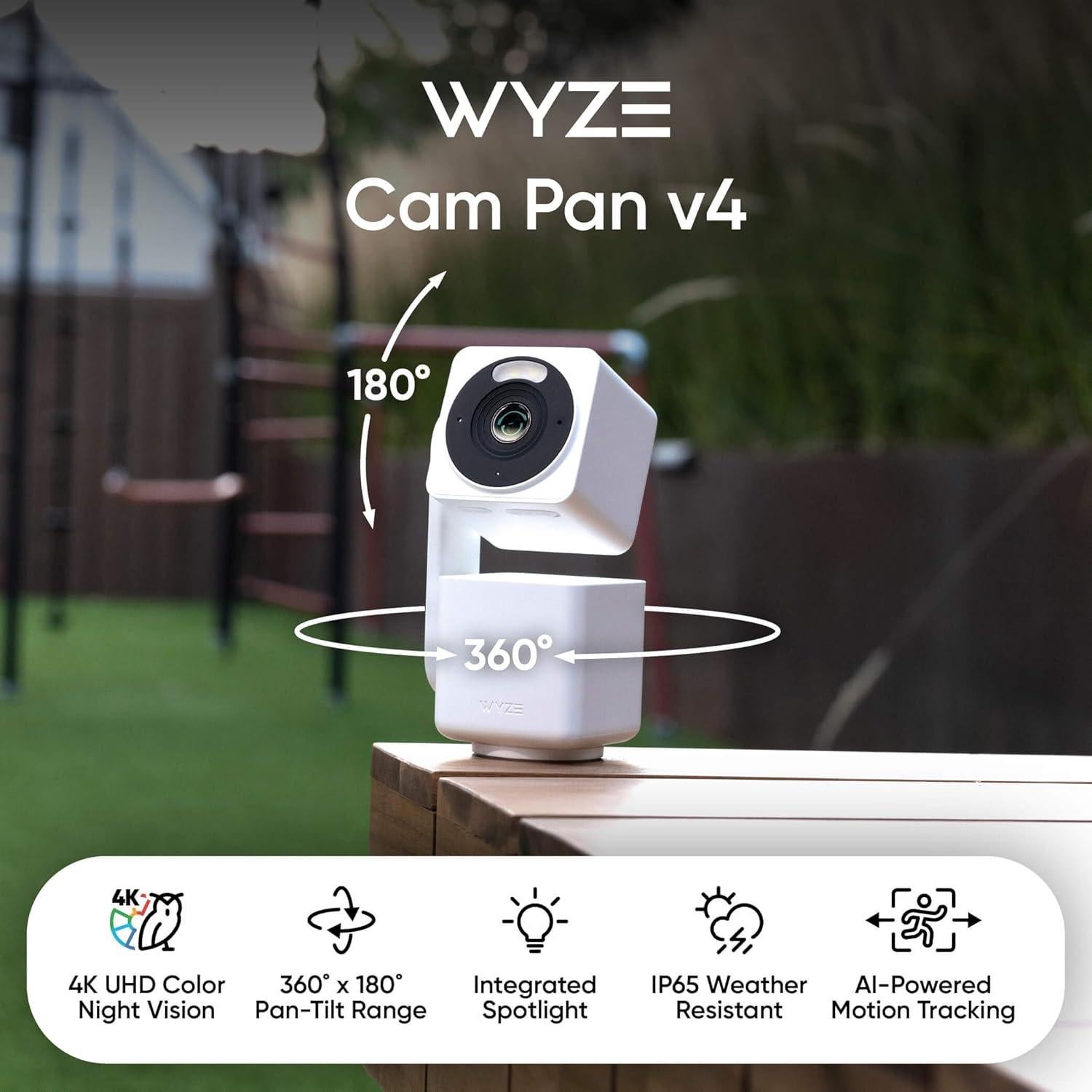 Cámara de Seguridad Inteligente WYZE Cam Pan v4 4K IP65