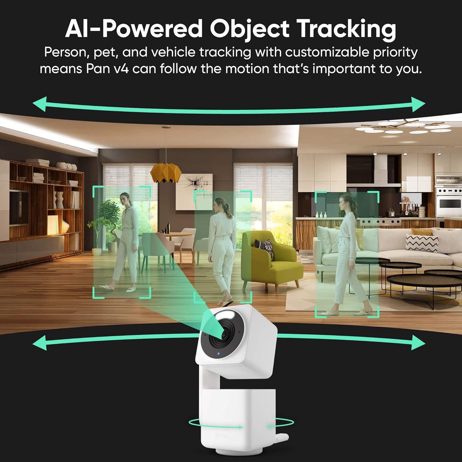 Cámara de Seguridad Inteligente WYZE Cam Pan v4 4K IP65