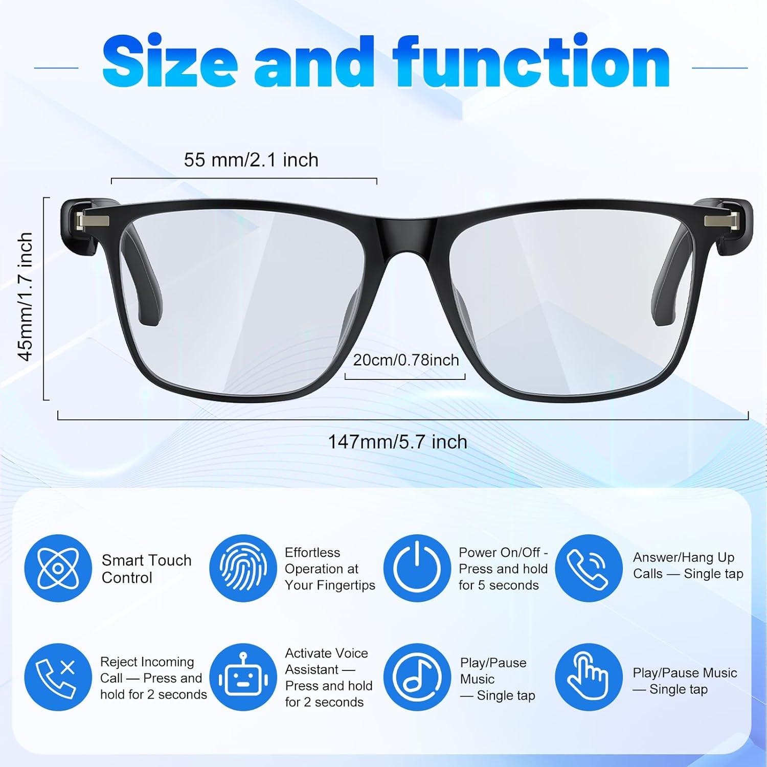 Gafas Inteligentes de Traducción AI Shovira 138 Idiomas Bluetooth