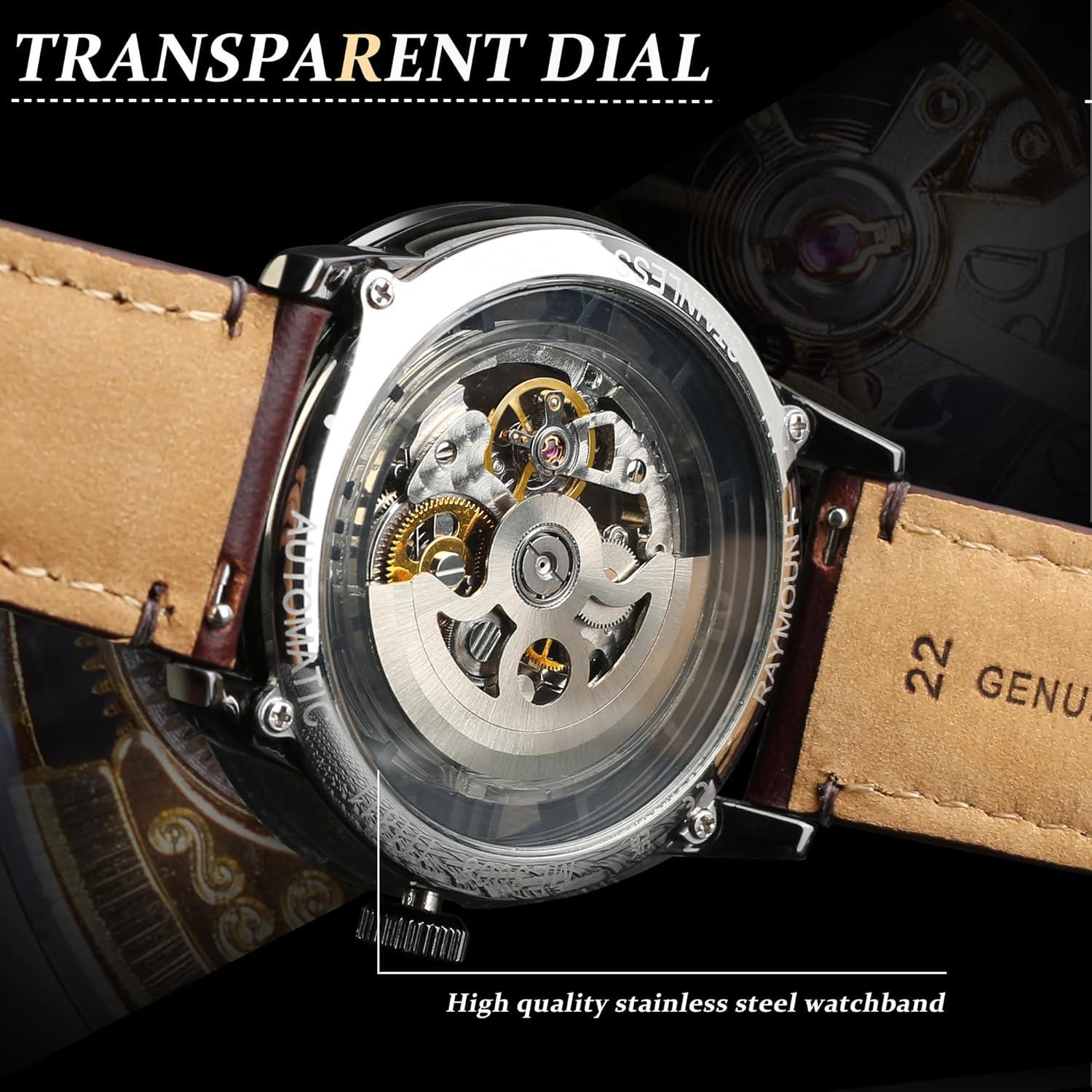 Reloj Automático Hombre FORSINING RM010-9 Esfera Esqueleto Cuero