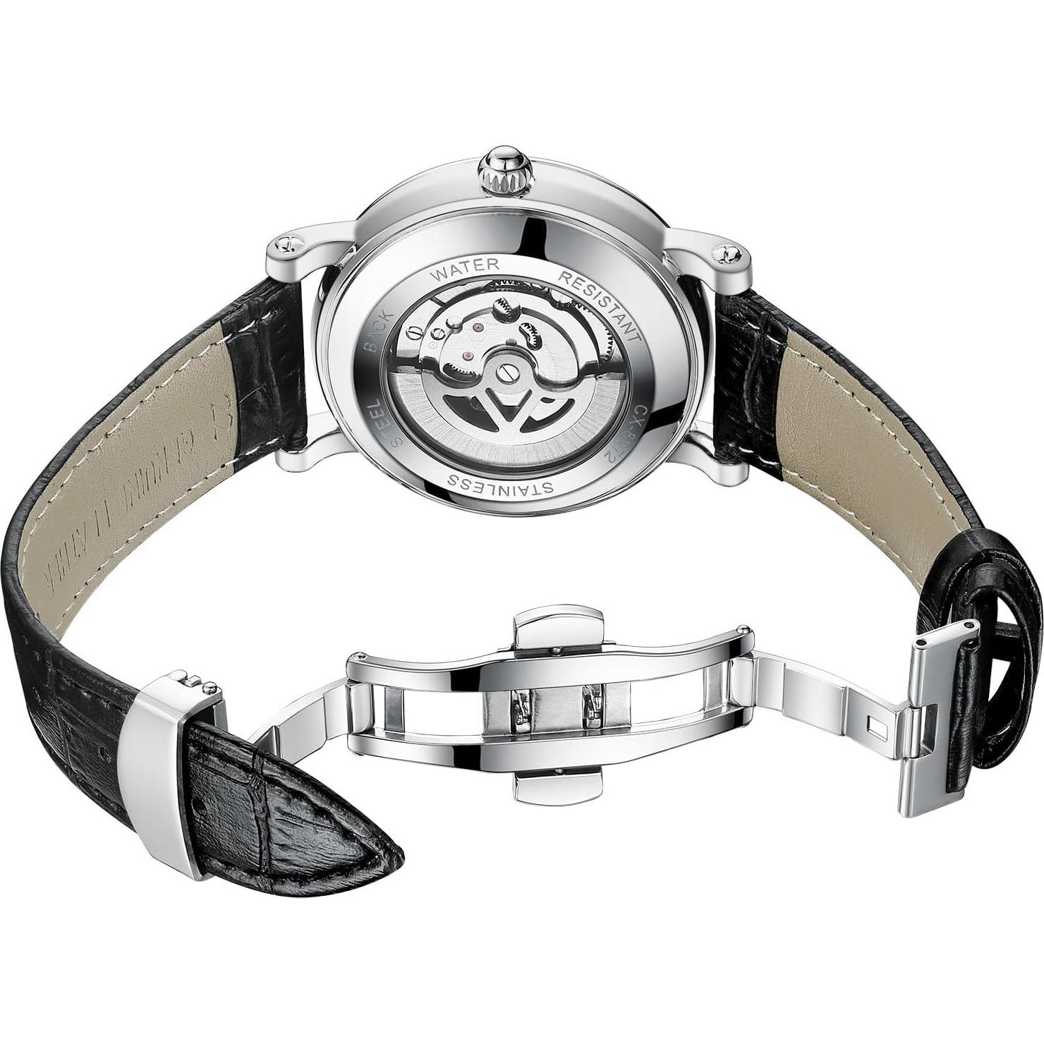 Reloj Automático LOREO 8872 Hombre 44mm Correa Cuero Acero