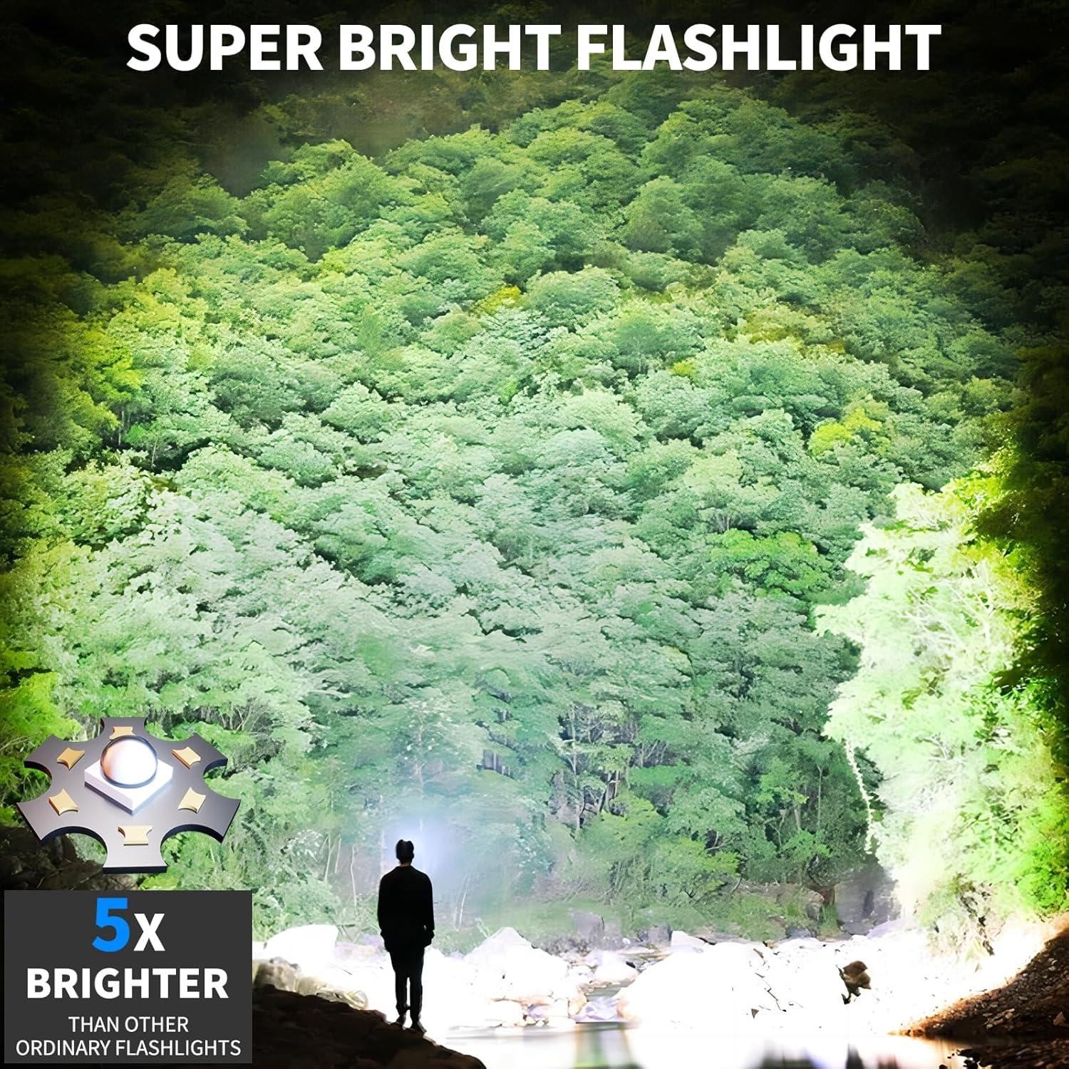 Linterna LED Recargable Taoquwe 90000 Lúmenes 7 Modos IPX6