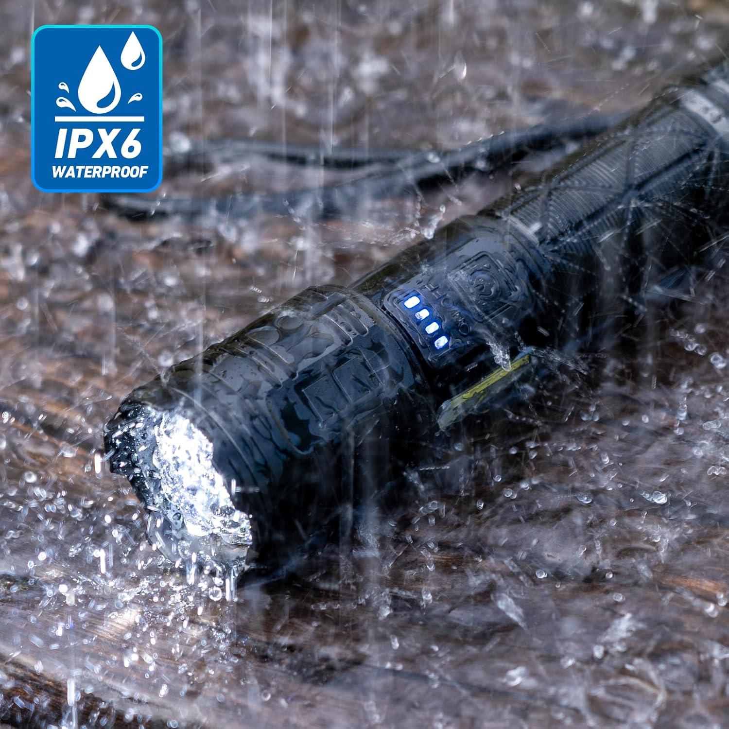 Linterna LED Recargable Taoquwe 90000 Lúmenes 7 Modos IPX6