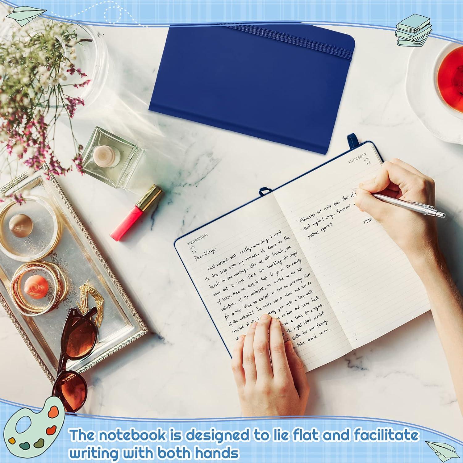 40 Cuadernos A6 Laumoi Azul con Banda Elástica y Cinta