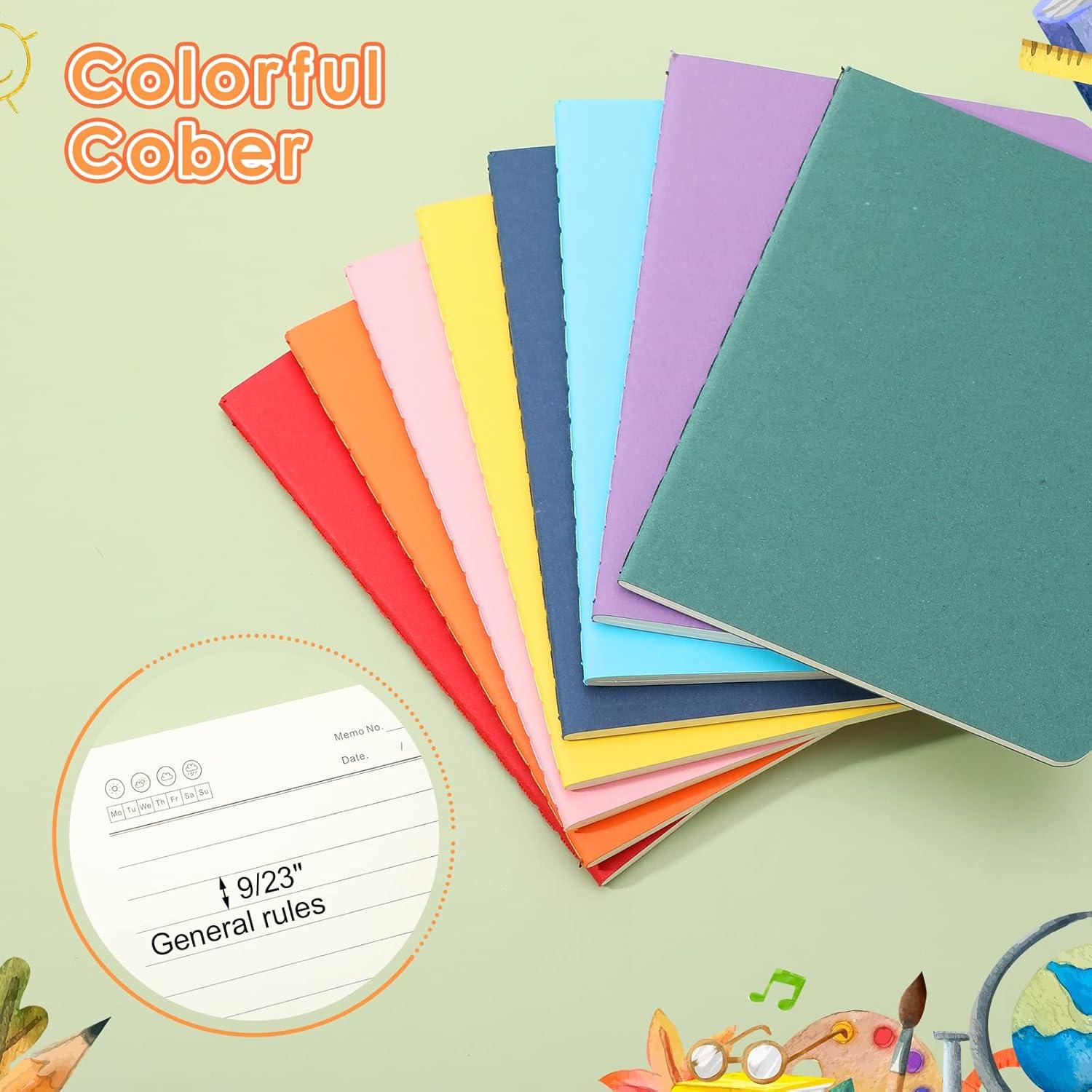 Paquete de 80 Mini Cuadernos Epakh A6 Coloridos 24 Hojas