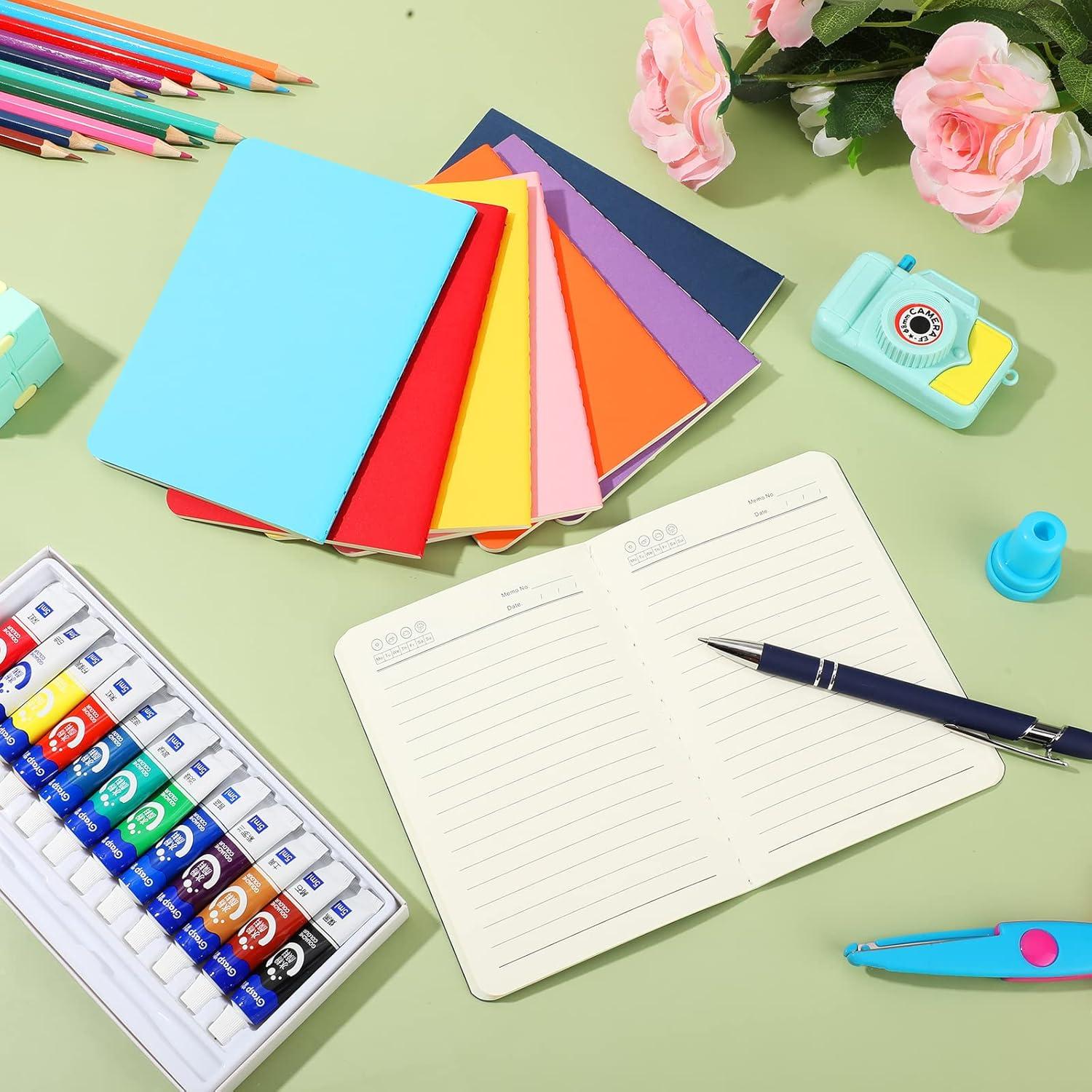 Paquete de 80 Mini Cuadernos Epakh A6 Coloridos 24 Hojas