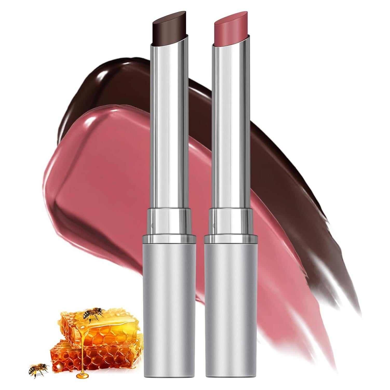 Conjunto 2 Labiales Hidratantes Lakerain - Miel Negro y Rosa