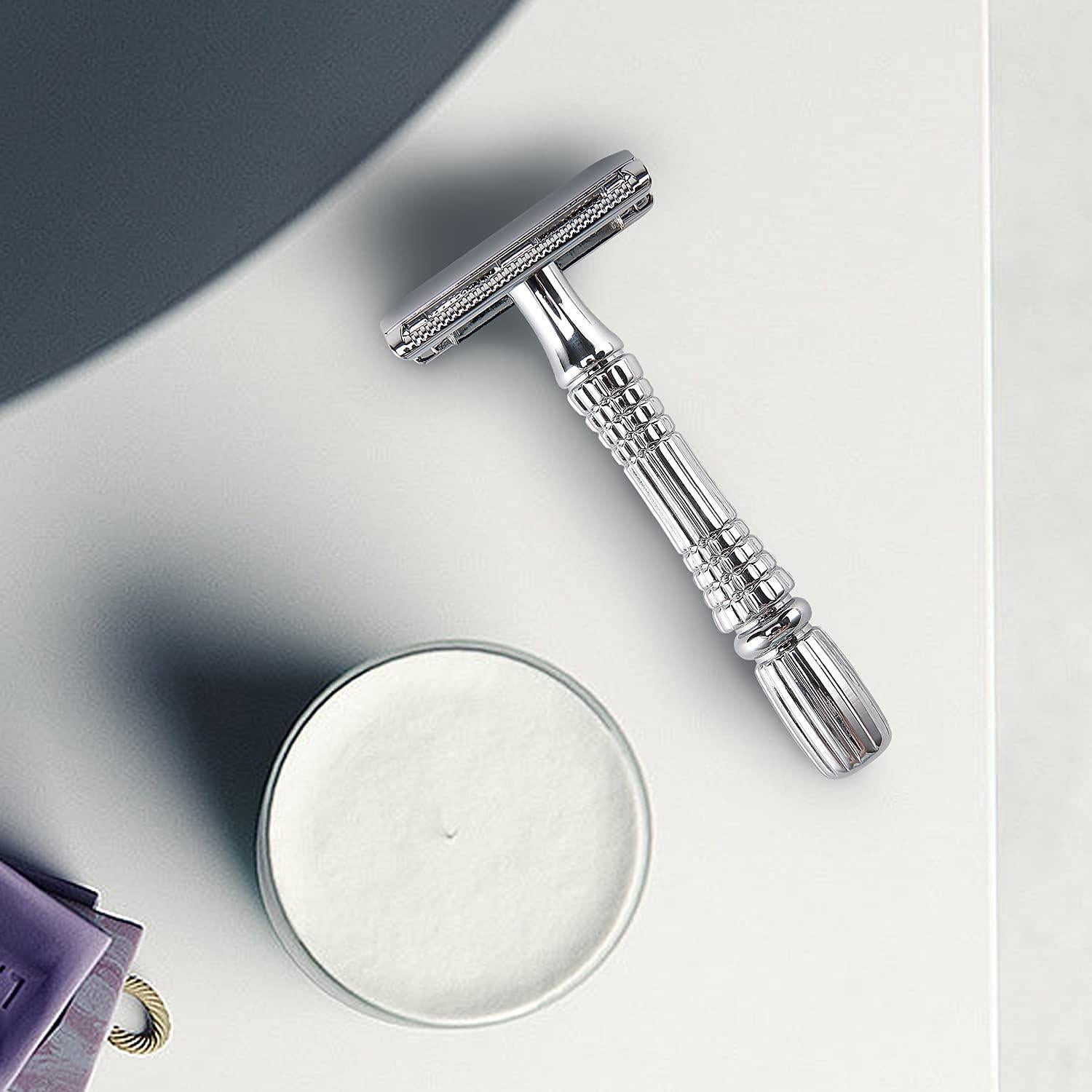 BAILI Afeitado Húmedo 3 Piezas con Cuchilla Platino BD176