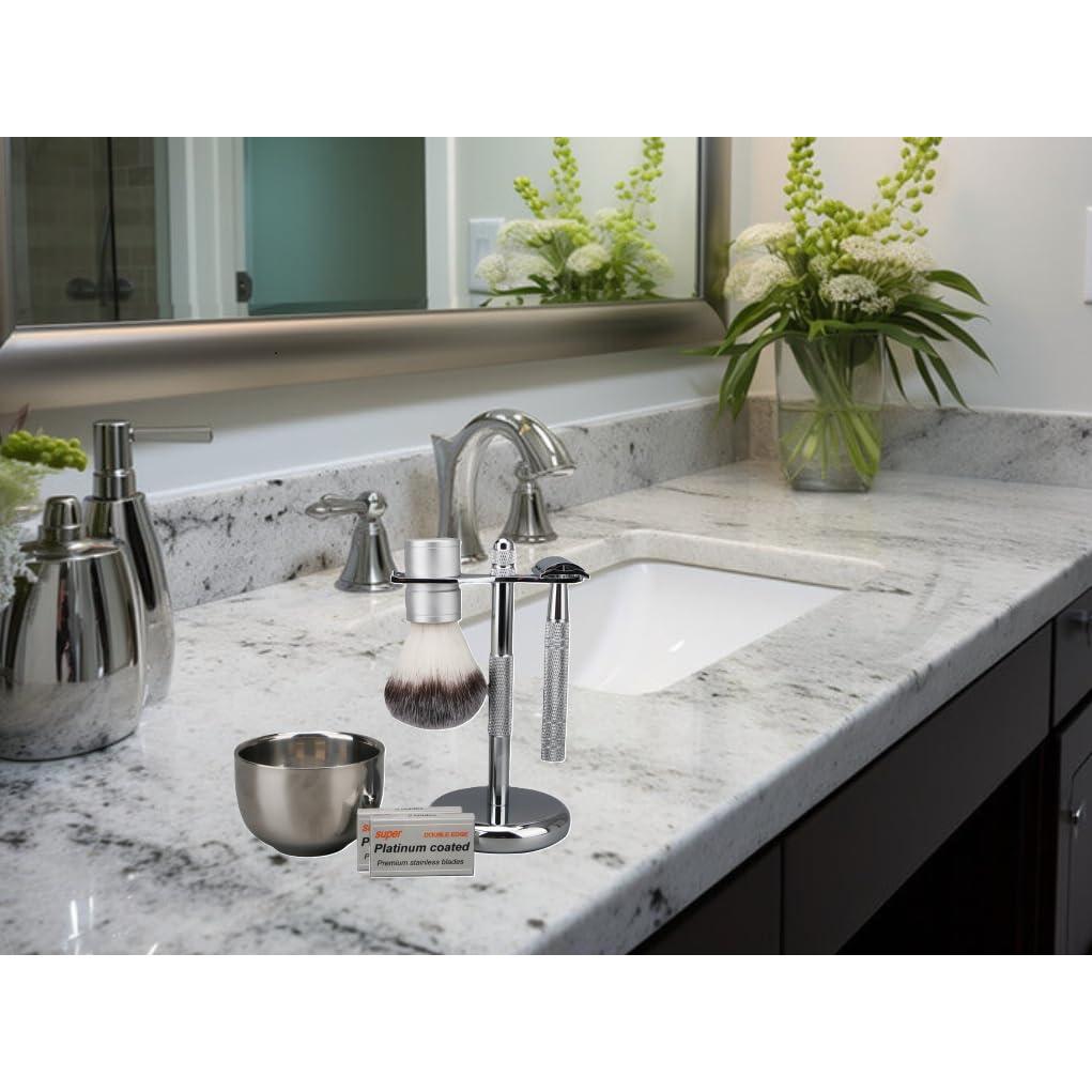 Set de Afeitado Masculino 5 en 1 con Maquinilla Doble Filo