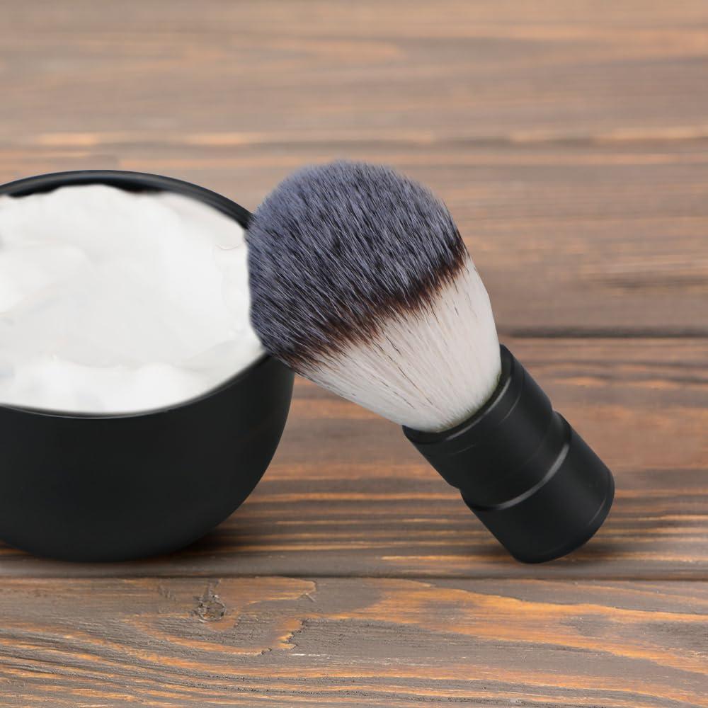 Set de Afeitado 5 en 1 para Hombre - Maquinilla Doble Filo, Brocha, Soporte, 10 Cuchillas, Tazón - Regalo Elegante