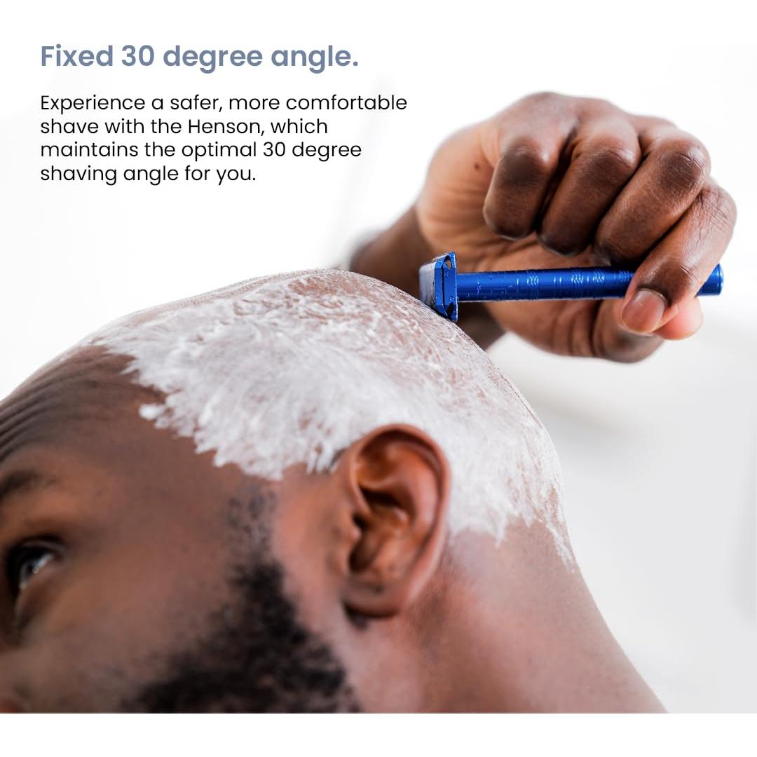 Maquinilla de Afeitar Henson - Doble Cuchilla Aluminio con 5 Repuestos