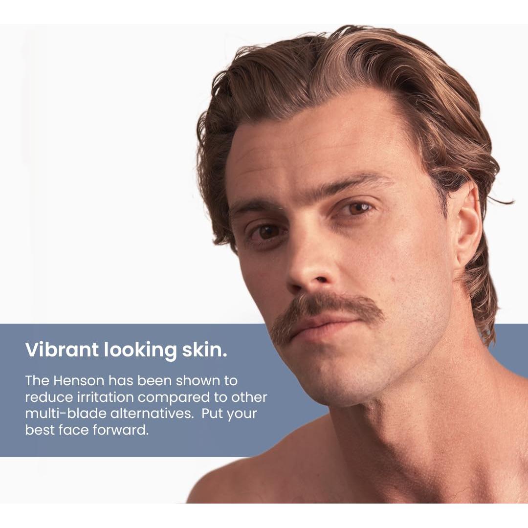 Maquinilla de Afeitar Henson - Doble Cuchilla Aluminio con 5 Repuestos