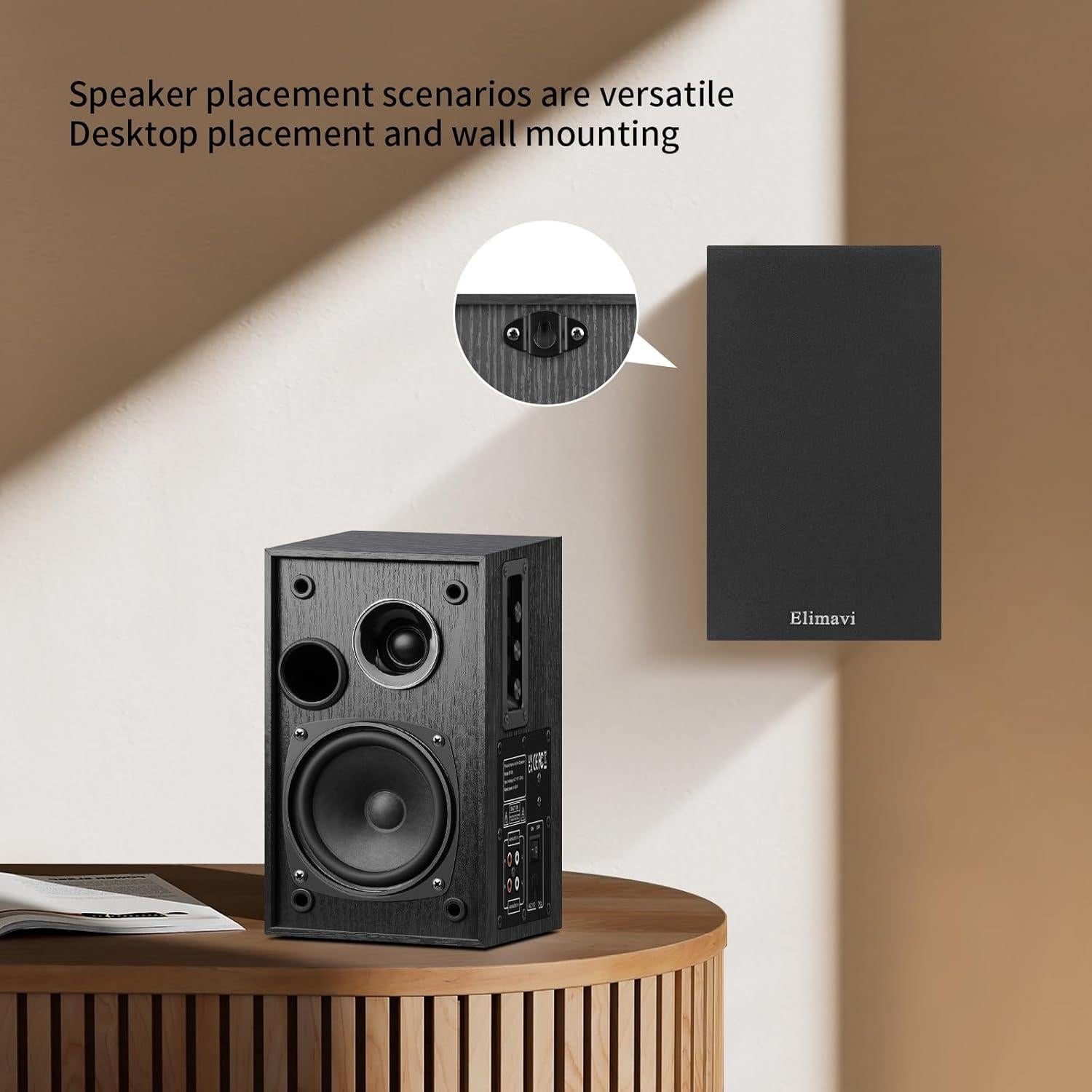 Altavoces de Estantería Elimavi BT-06 35W RMS Madera Negra