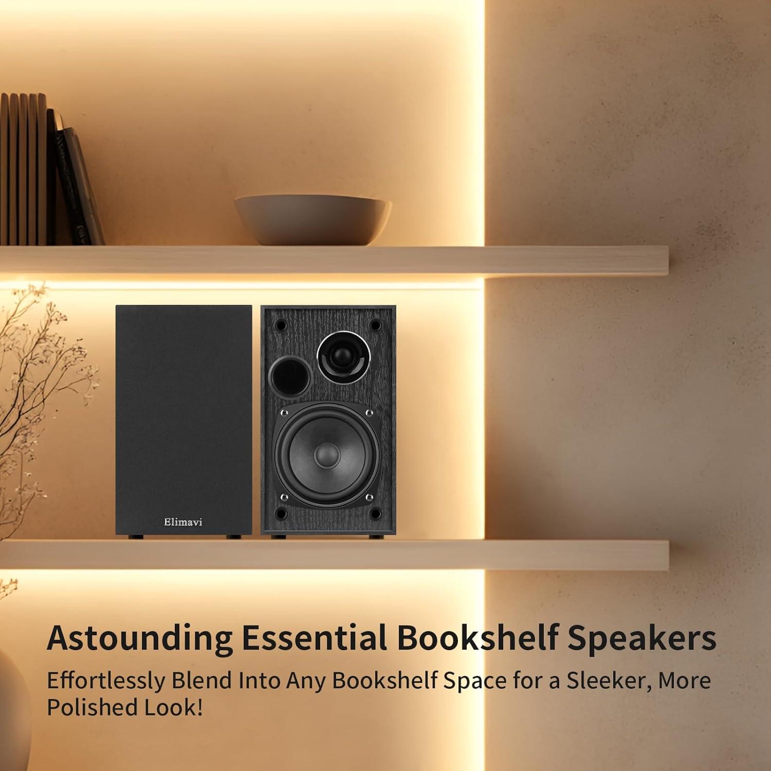 Altavoces de Estantería Elimavi BT-06 35W RMS Madera Negra