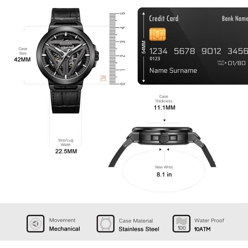 Reloj Deportivo Automático FIYTA Hombre 42mm Acero Inoxidable